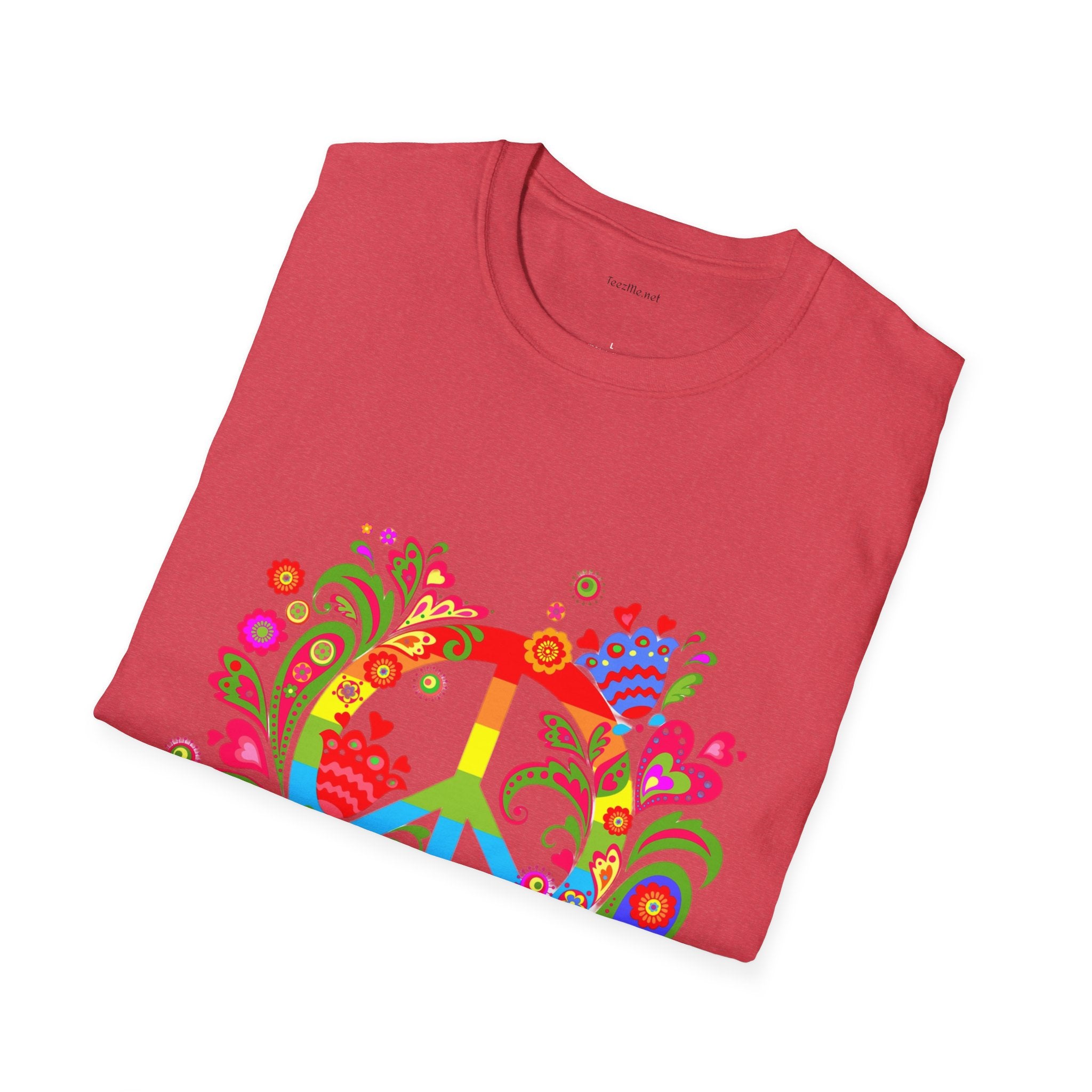 Peace sign illustration - Unisex Softstyle T-Shirt 100% Cotton Graphic