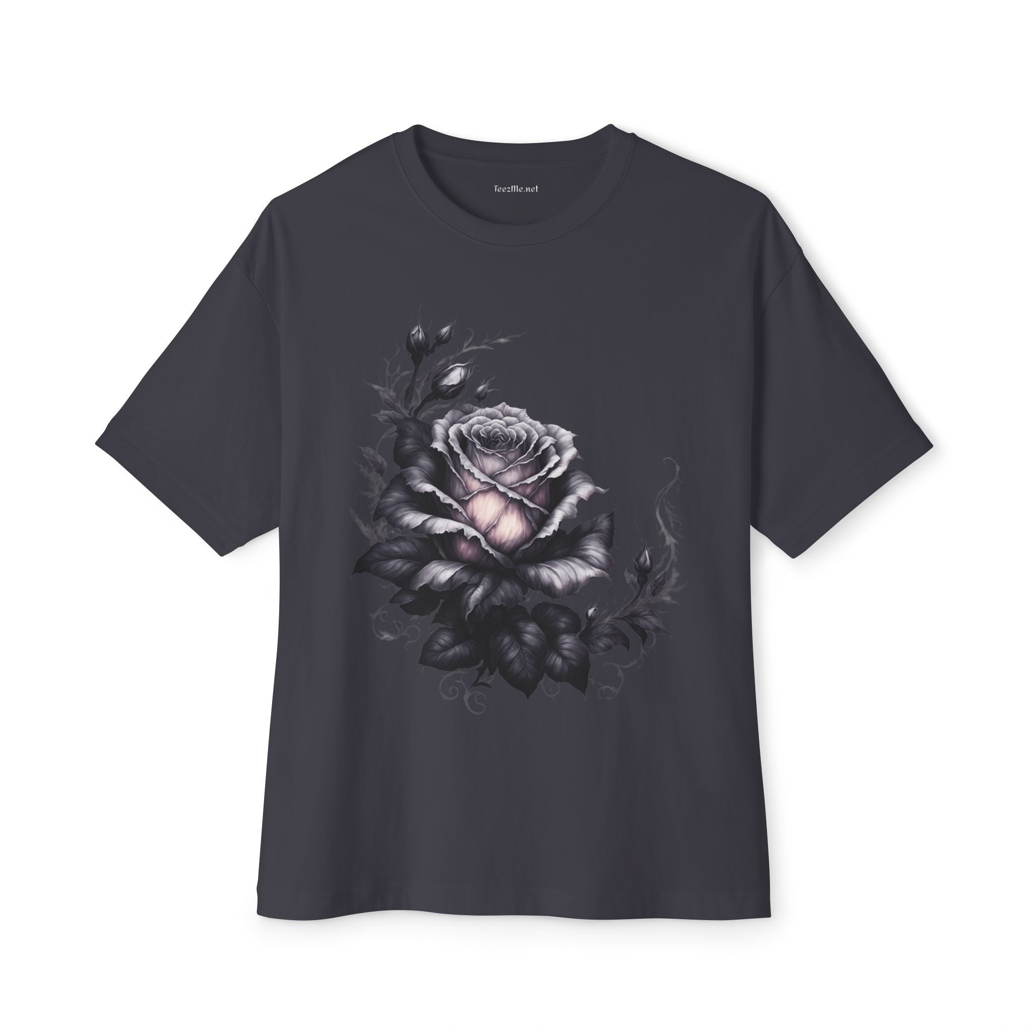 Black Rose - Unisex Oversized Boxy Tee