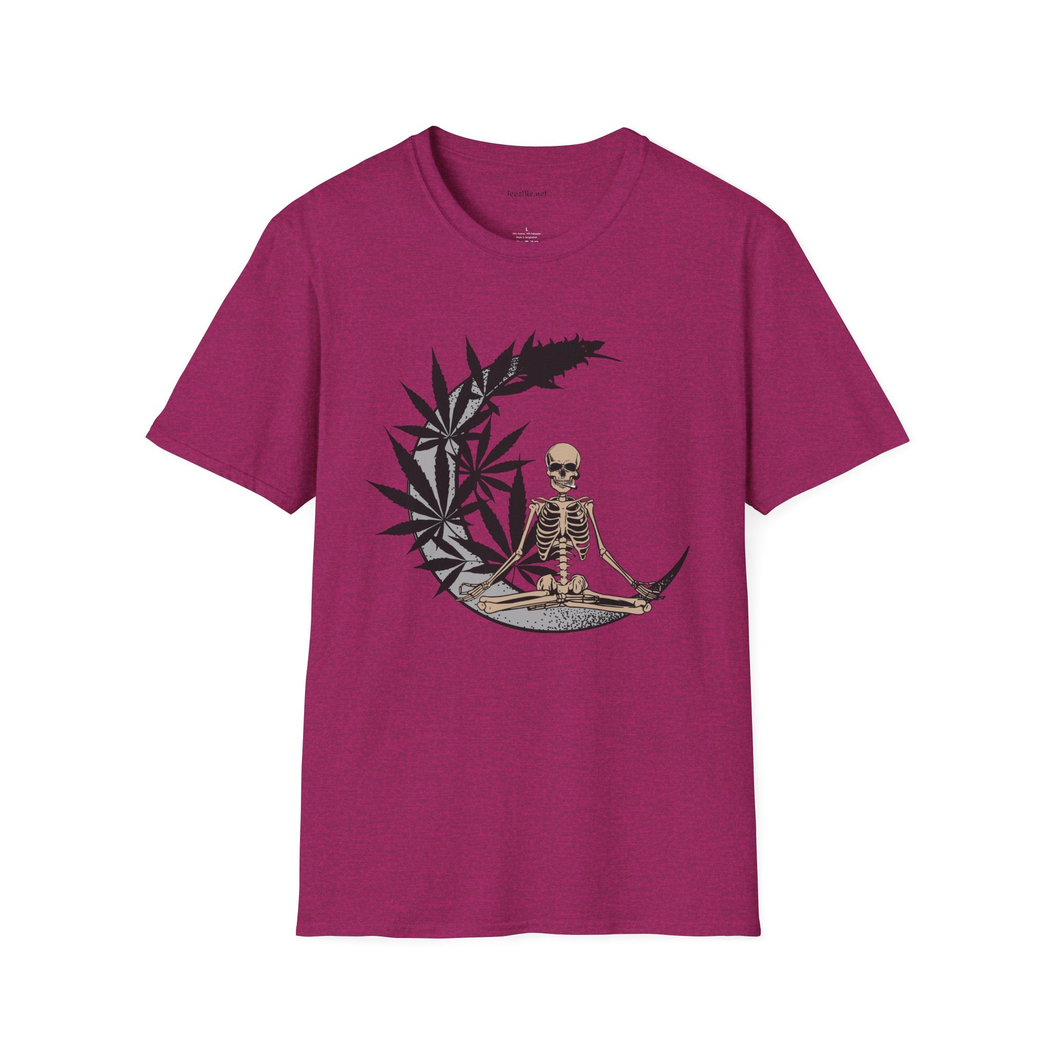Smoking Skeleton - Unisex Softstyle T-Shirt 100% Cotton Graphic