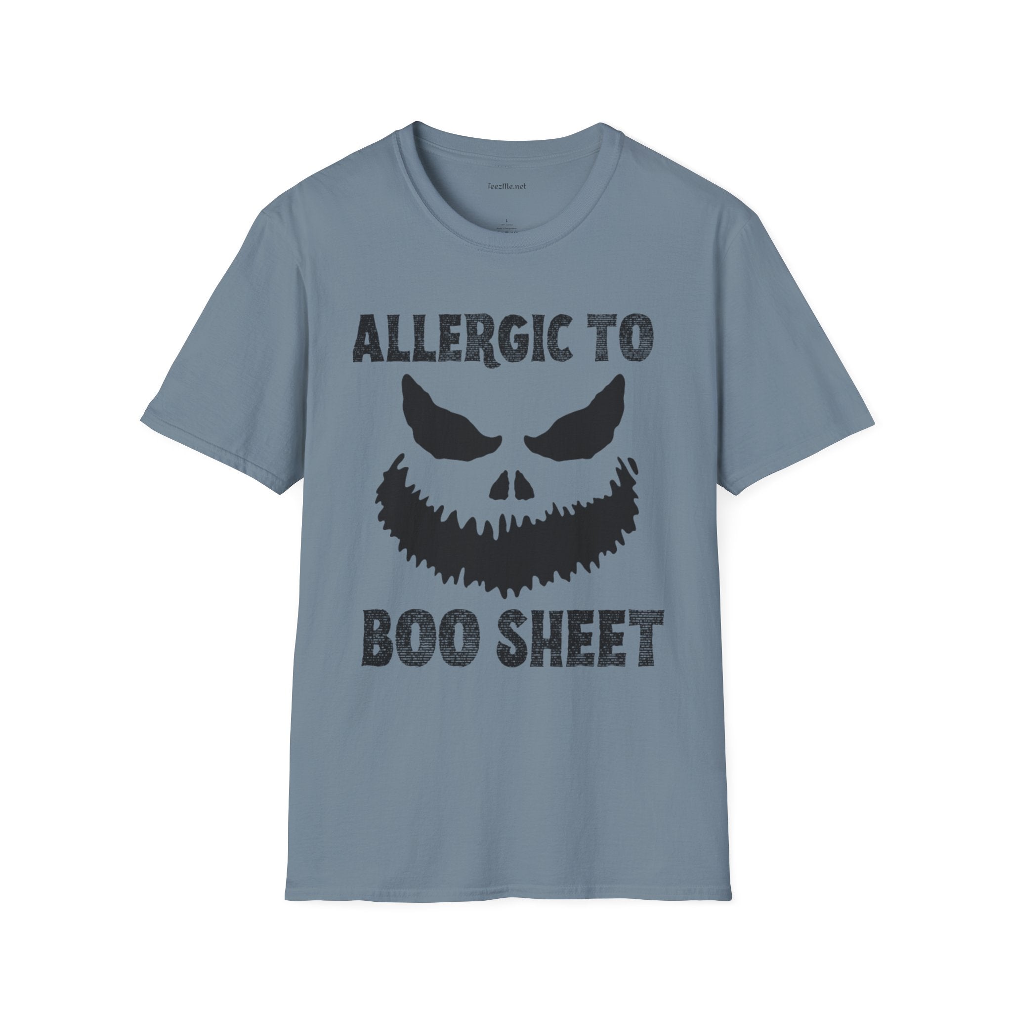 Allergic to Boo Sheet Unisex Softstyle T-Shirt 100% Cotton Graphic