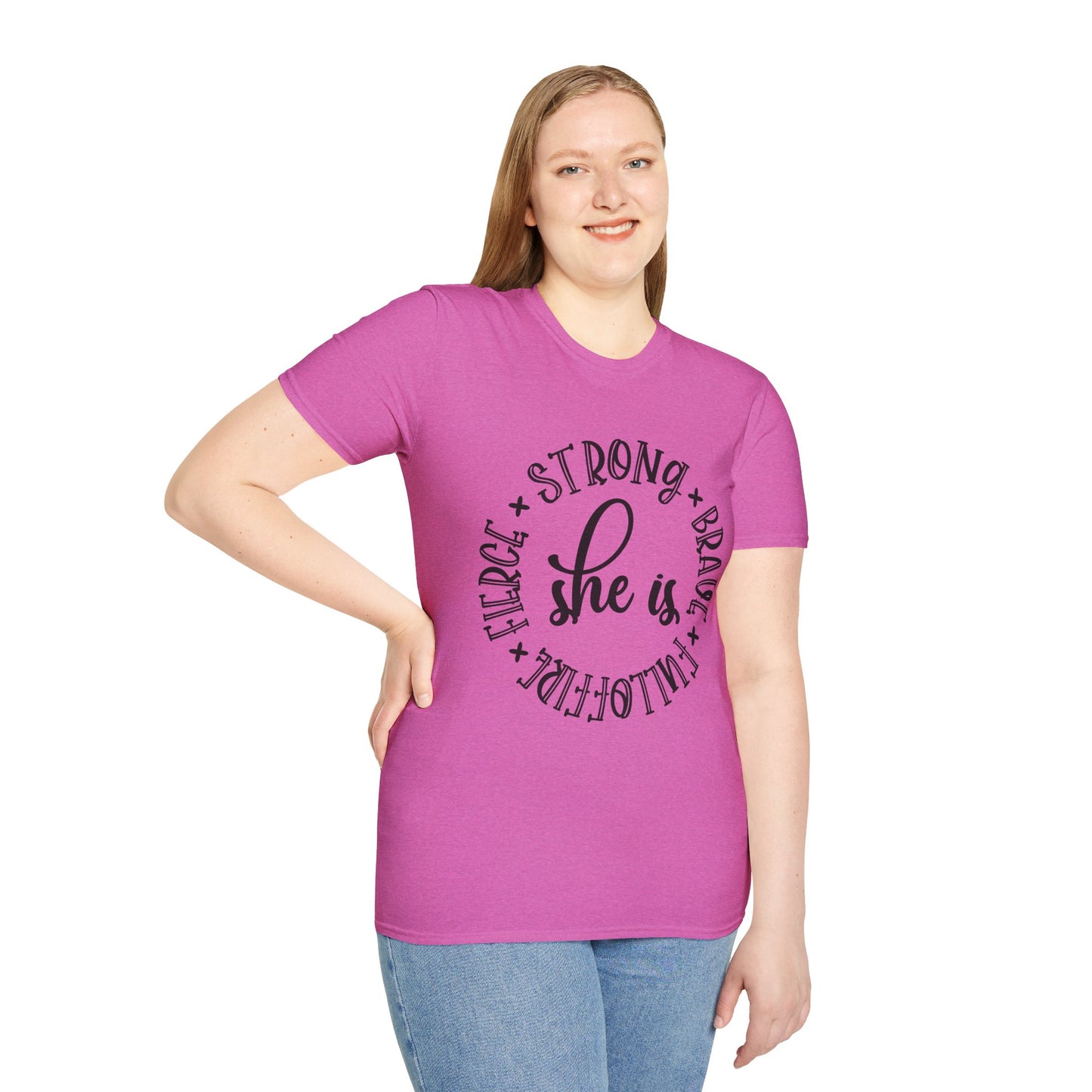 She is Strong - Unisex Softstyle T-Shirt 100% Cotton Graphic