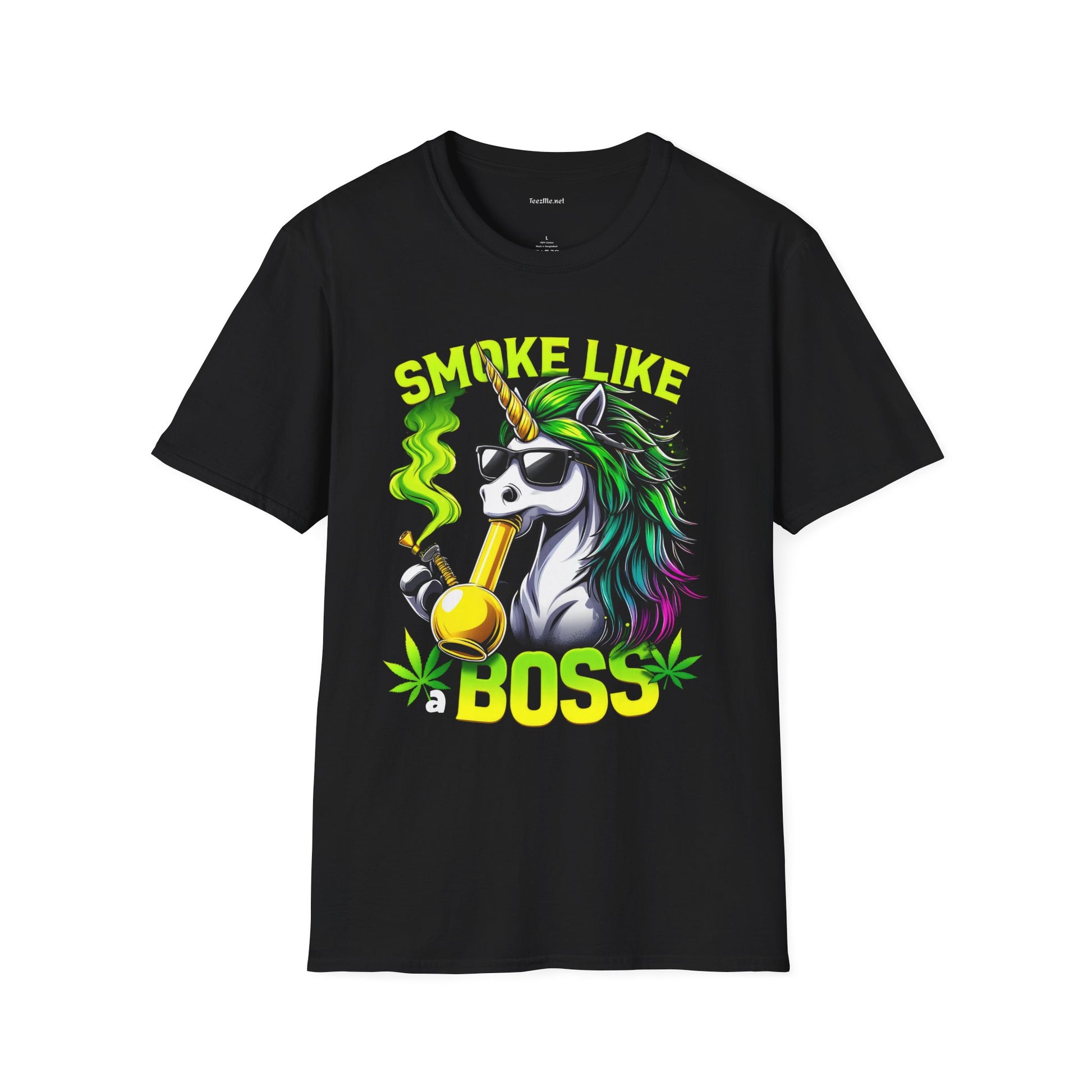 Smoke Like a Boss #420 Unisex Softstyle T-Shirt 100% Cotton Graphic