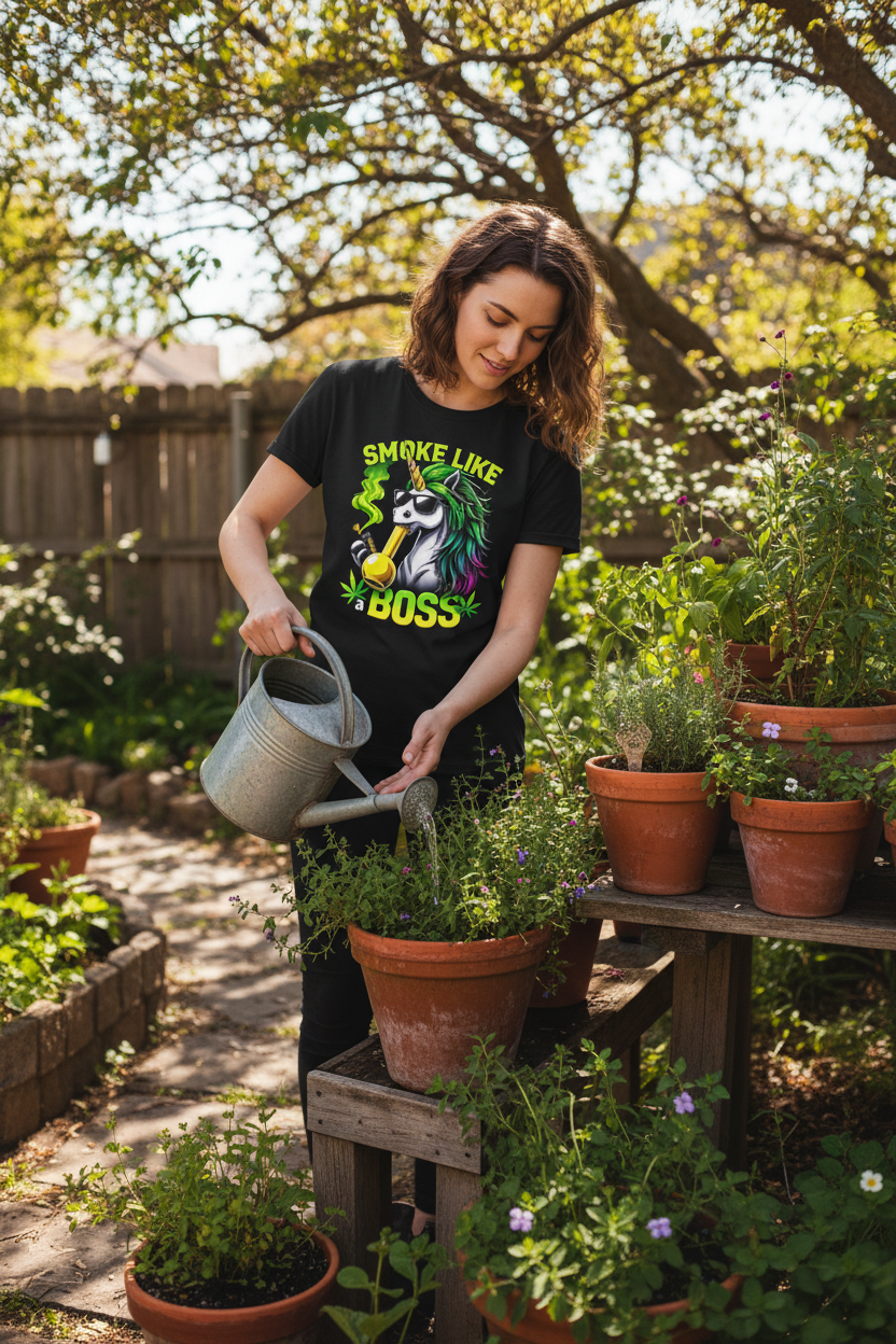 Smoke Like a Boss #420 Unisex Softstyle T-Shirt 100% Cotton Graphic