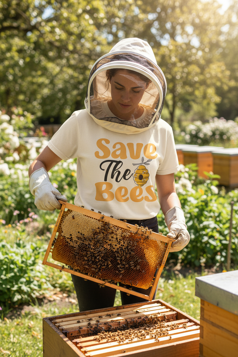 Save the Bees Unisex Oversized Boxy Tee