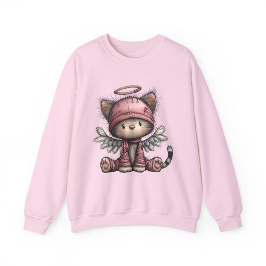Whimsical Holiday Cat 03 Unisex Heavy Blend™ Crewneck Sweatshirt