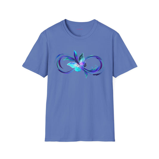 Infinity with Butterfly Unisex Softstyle T-Shirt 100% Cotton Graphic