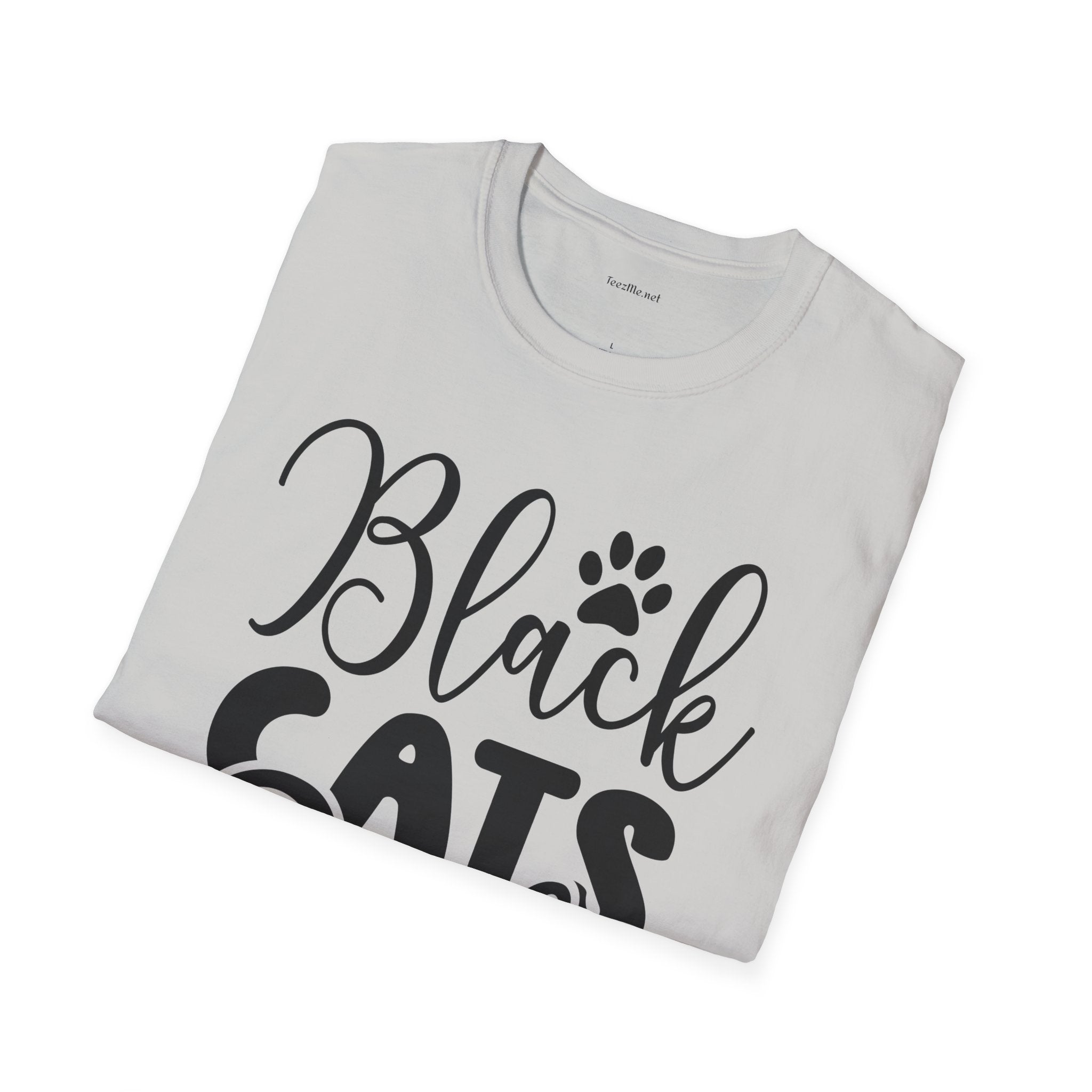 Black Cats Only - Unisex Softstyle T-Shirt 100% Cotton Graphic