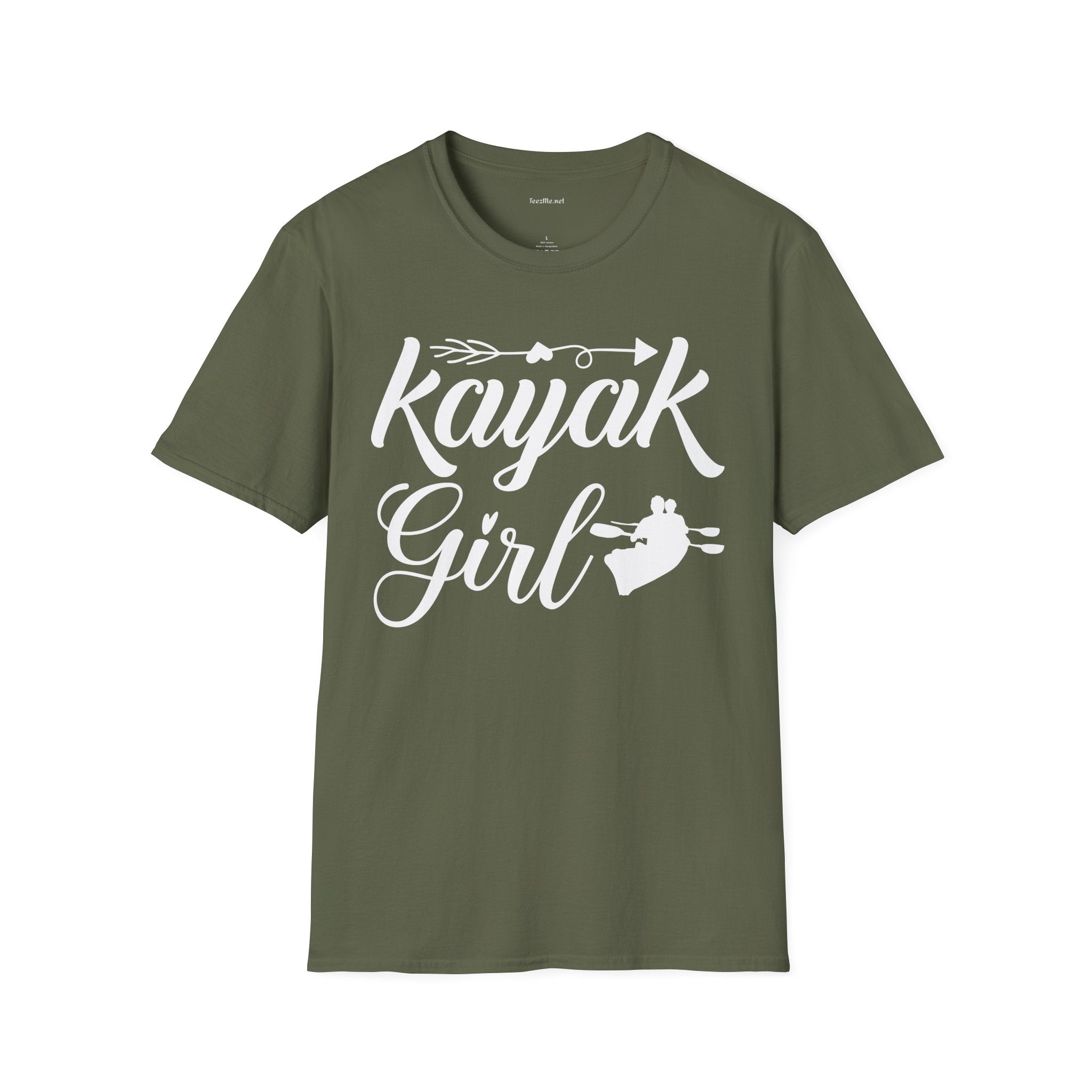 Kayak Girl - Unisex Softstyle T-Shirt 100% Cotton Graphic