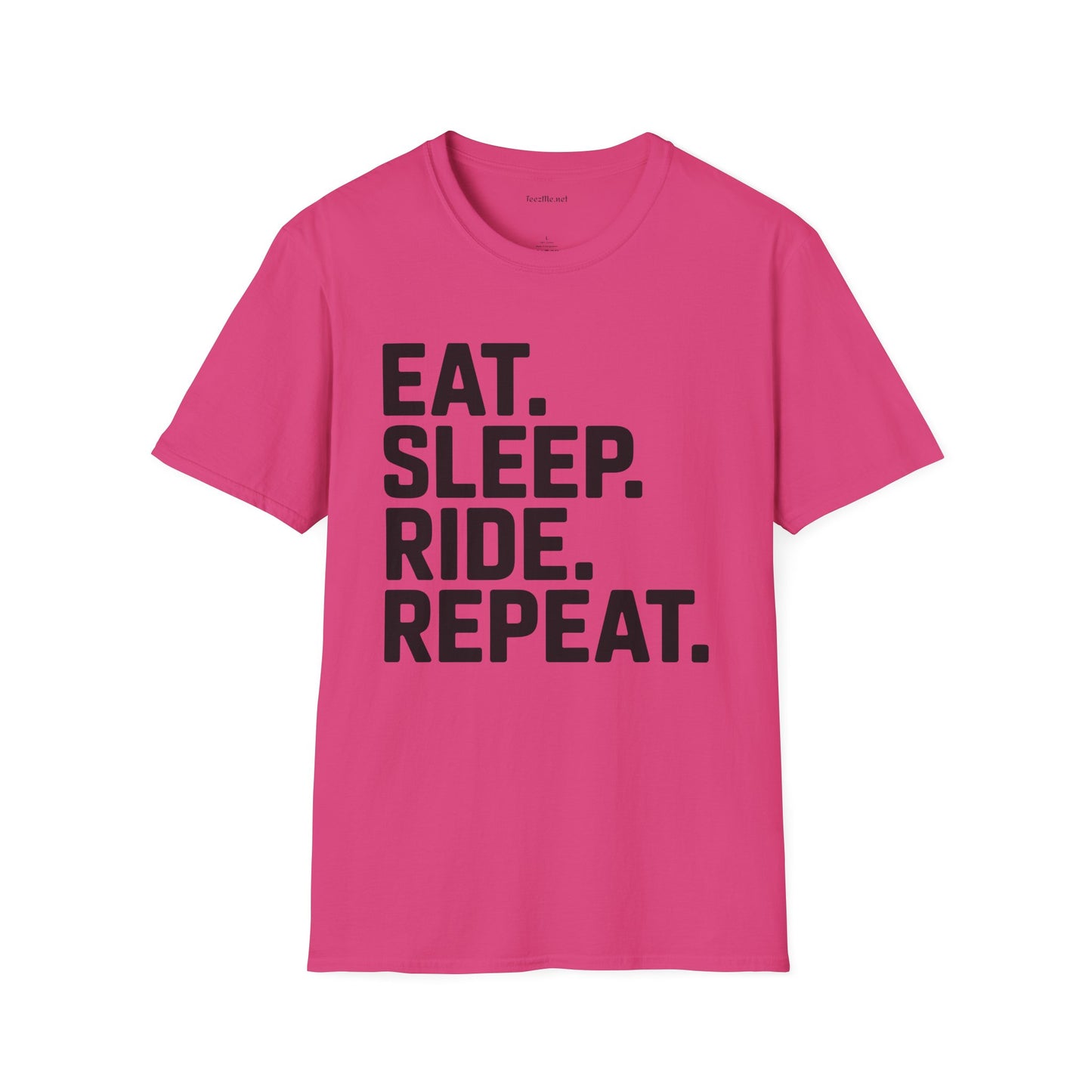 Eat Sleep Ride Repeat Unisex SoftStyle T-Shirt 100% Cotton Graphic