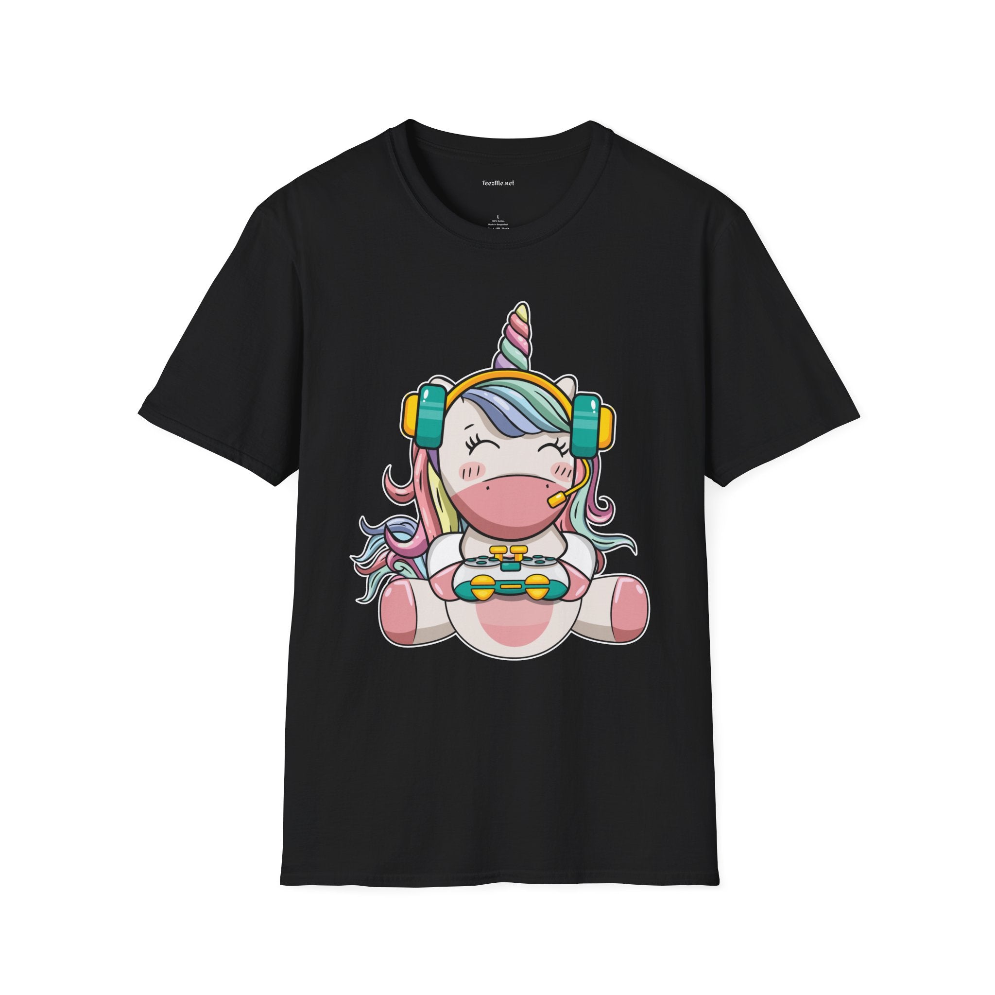 Unicorn Gamer Unisex Softstyle T-Shirt 100% Cotton Graphic