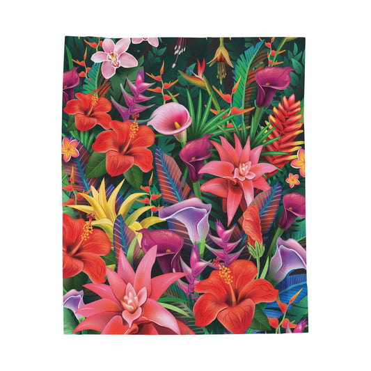 Tropical Dreams - Velveteen Plush Blanket
