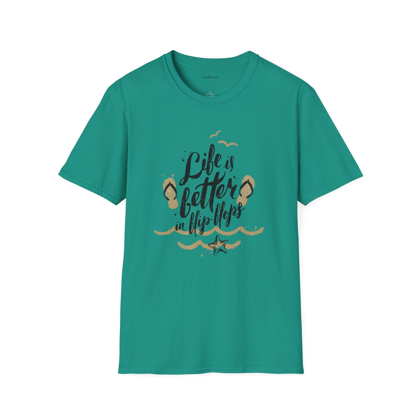 Life is better in Flip Flops - Unisex Softstyle T-Shirt 100% Cotton Graphic