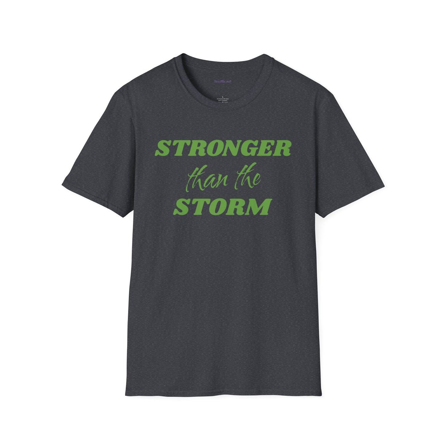 Stronger than the Storm Lymphoma Cancer Unisex Softstyle T-Shirt 100% Cotton Graphic