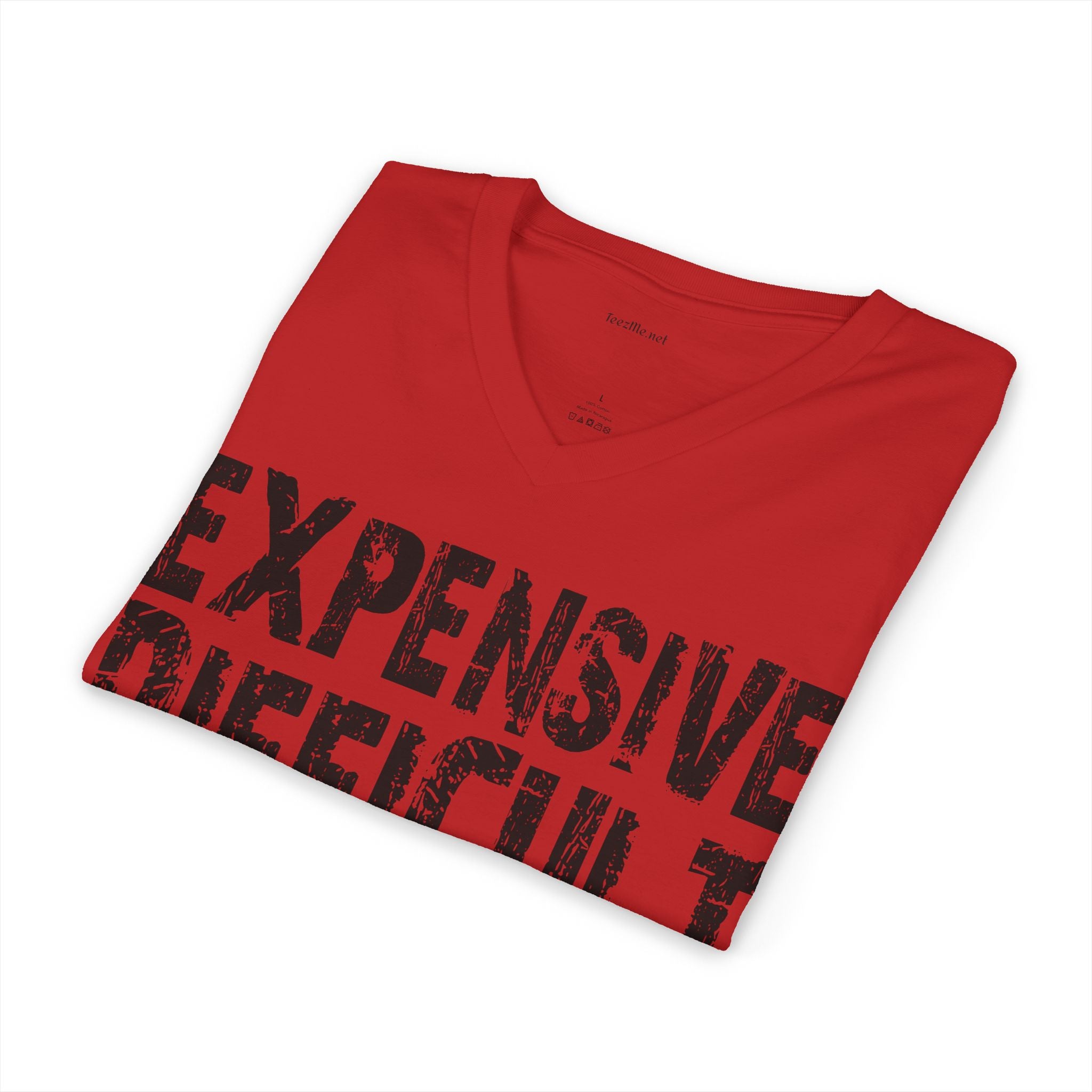 V-Neck Tee — "Expensive, Difficult & Talks Back" Graphic Shirt