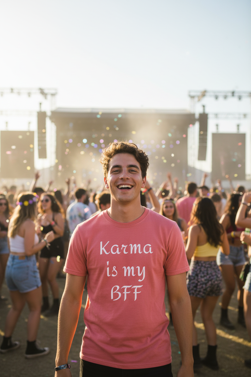 KARMA is my BFF - Unisex Softstyle T-Shirt 100% Cotton Graphic