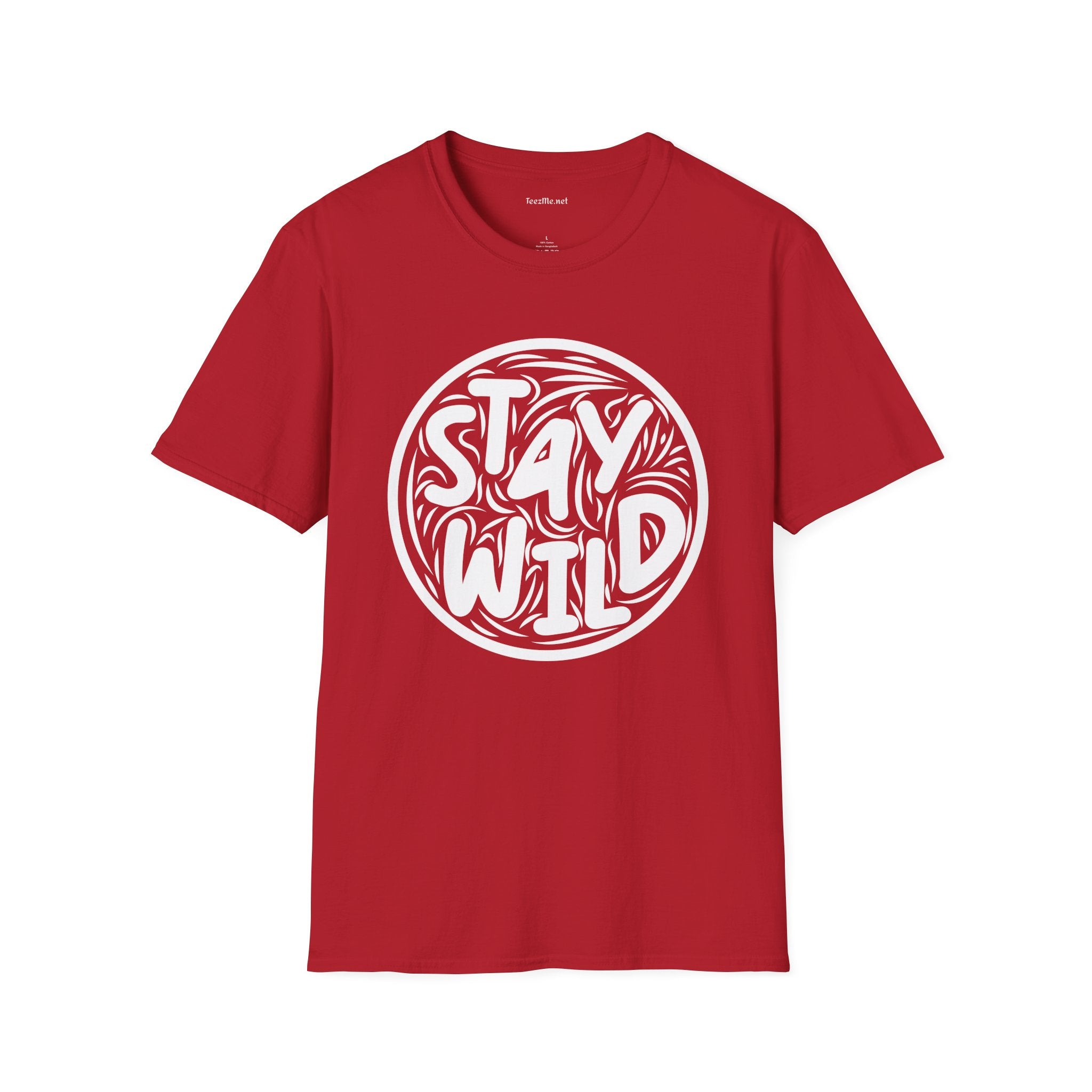 Stay Wild Retro Unisex Softstyle T-Shirt 100% Cotton