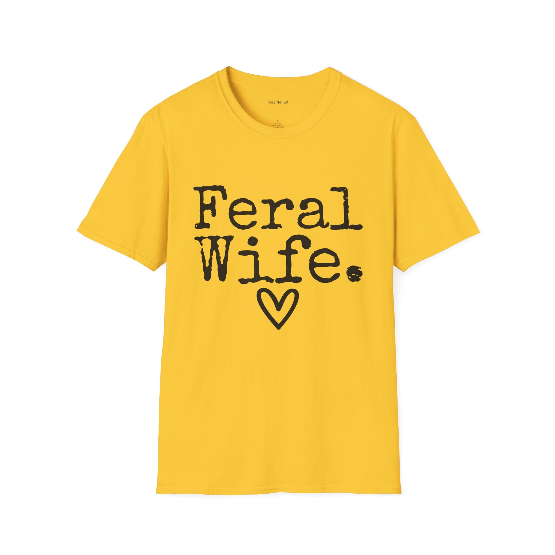 Feral Wife (black) Unisex Softstyle T-Shirt 100% Cotton Graphic