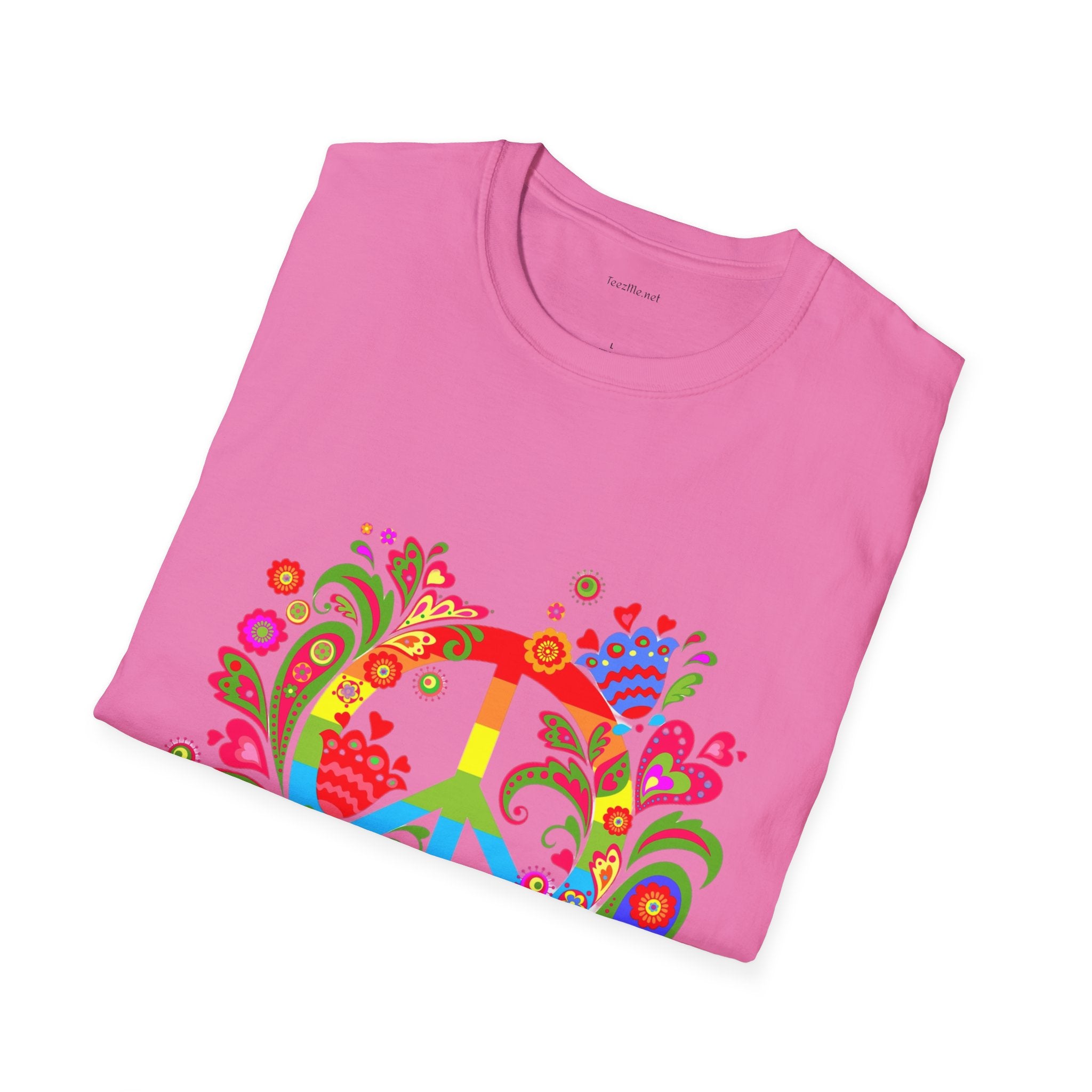 Peace sign illustration - Unisex Softstyle T-Shirt 100% Cotton Graphic