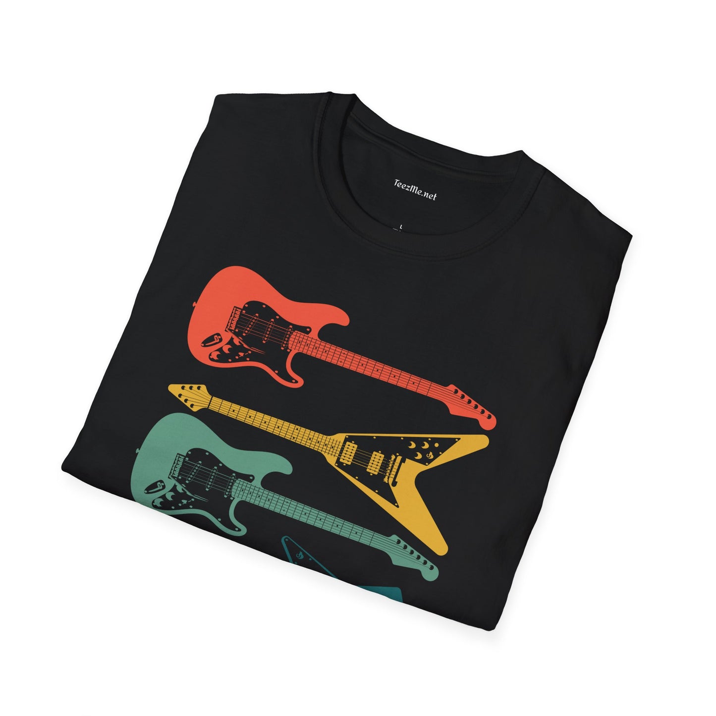 Vintage Guitars Unisex Softstyle T-Shirt 100% Cotton Graphic