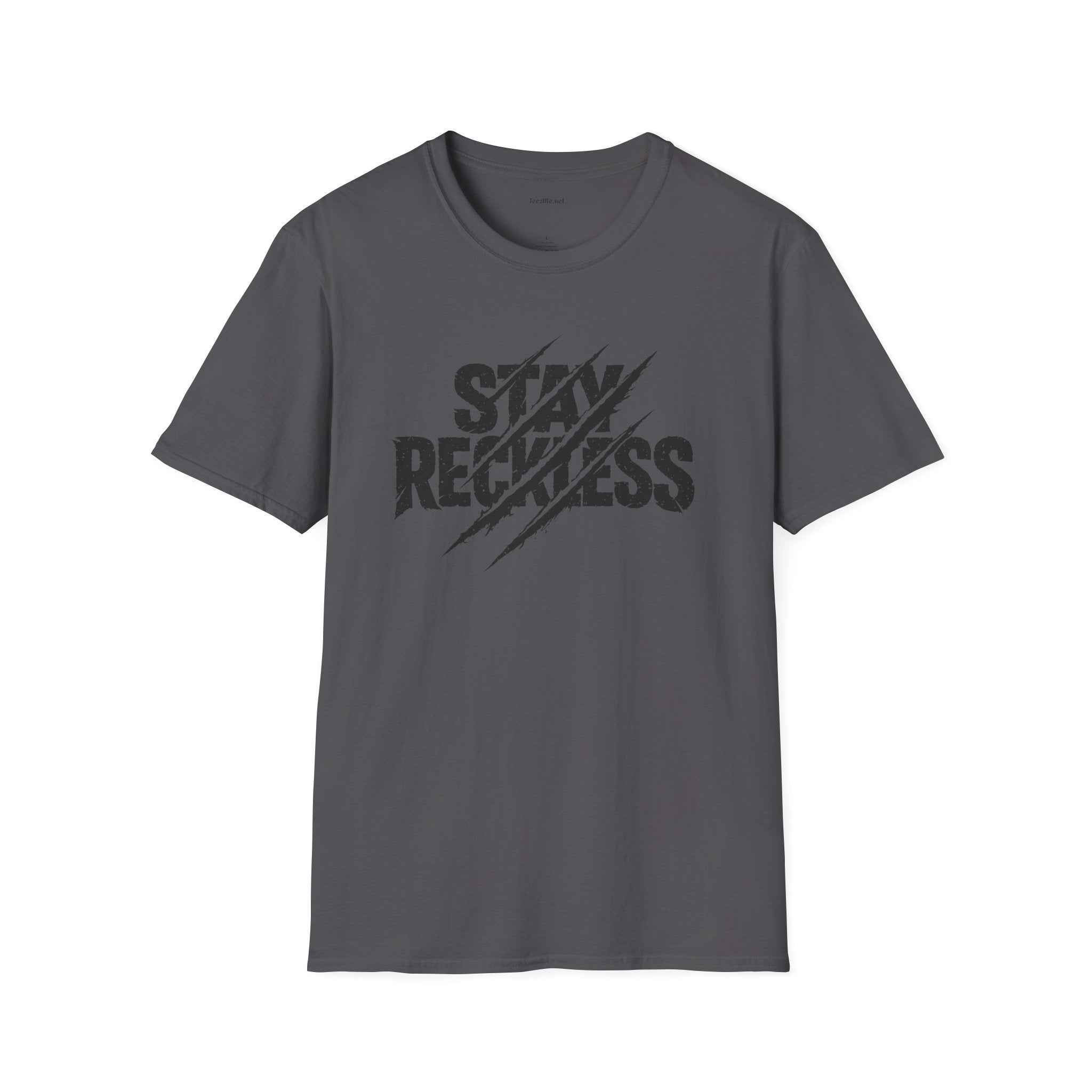 Stay Reckless T-Shirt — Distressed Claw-Mark Graphic Tee
