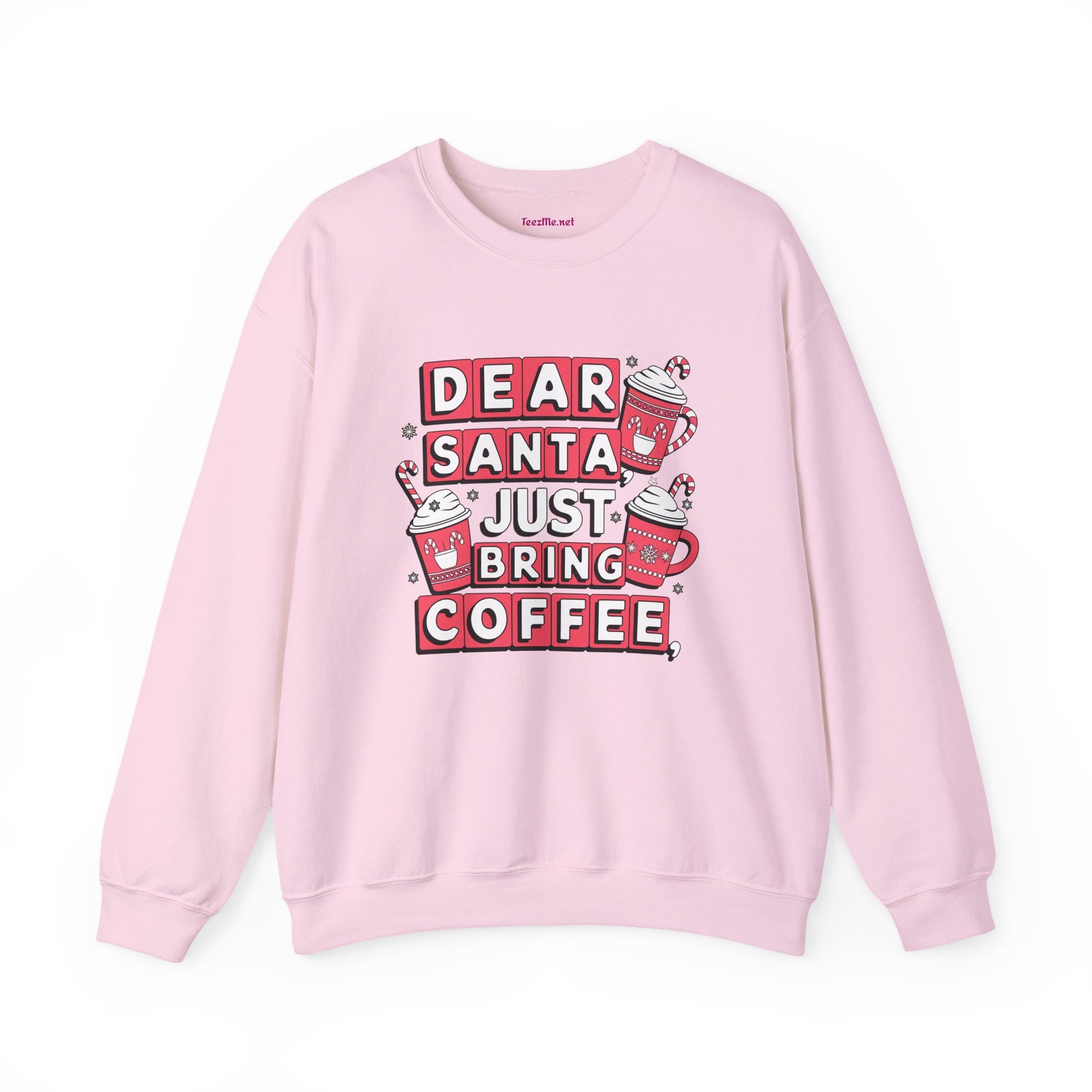 Dear Santa, Just Bring Coffee Unisex Heavy Blend™ Crewneck Sweatshirt