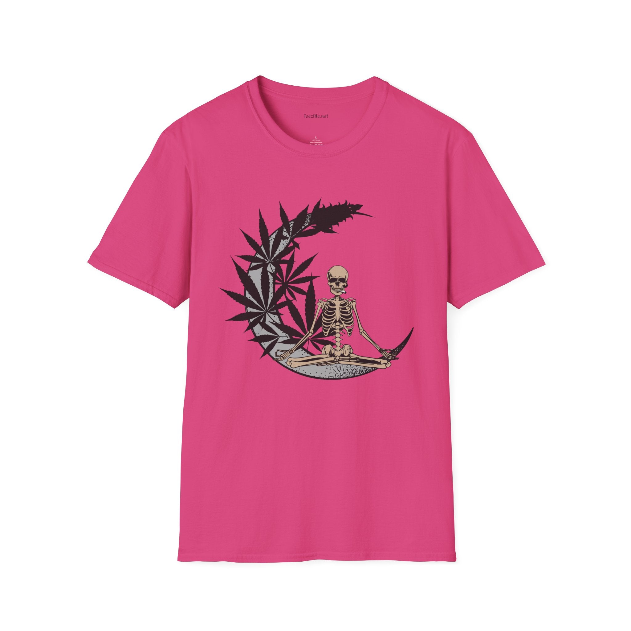 Smoking Skeleton - Unisex Softstyle T-Shirt 100% Cotton Graphic