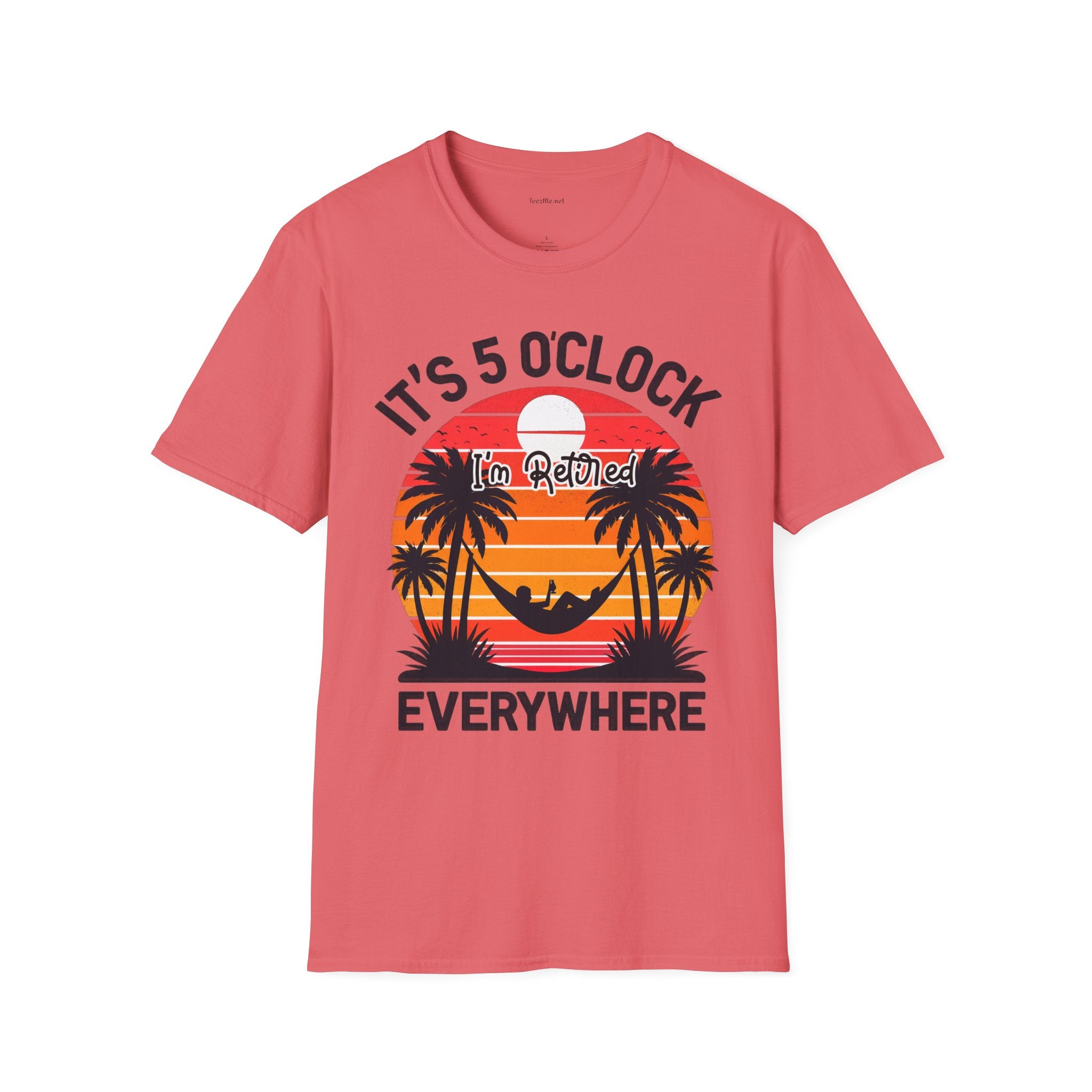 Retired - It's 5 - Unisex Softstyle T-Shirt 100% Cotton Graphic