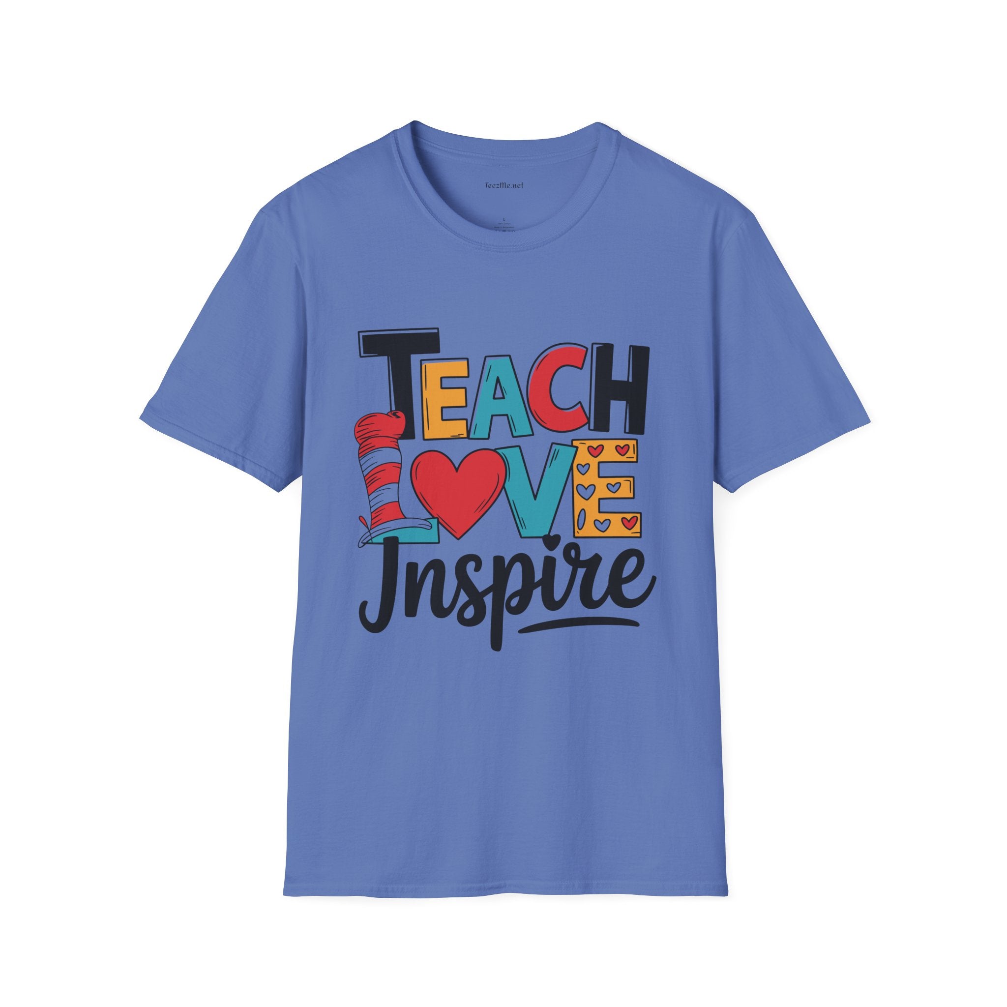 Teach Love Inspire Unisex Soft Style T-Shirt 100% Cotton Graphic