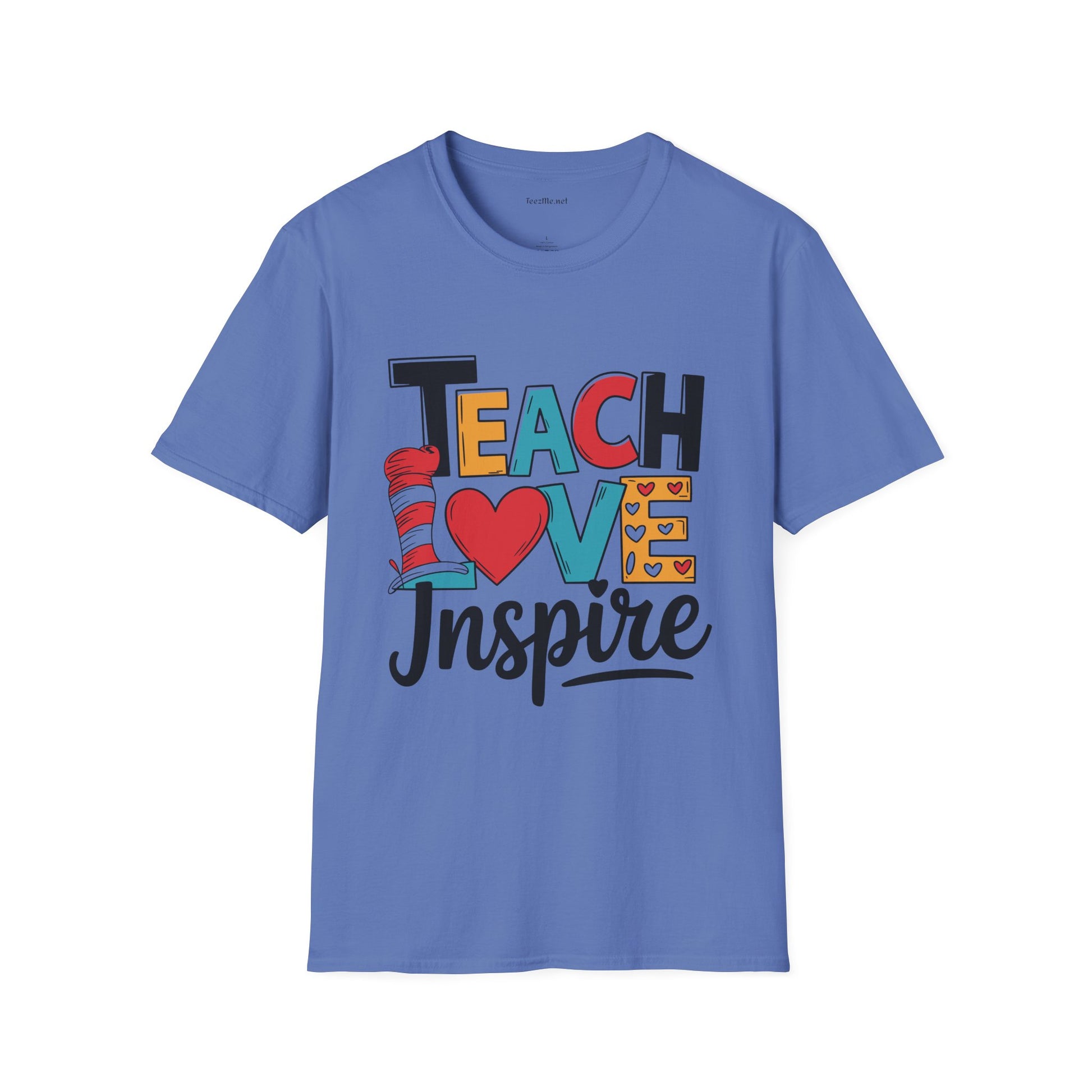 Teach Love Inspire Unisex Soft Style T-Shirt 100% Cotton Graphic