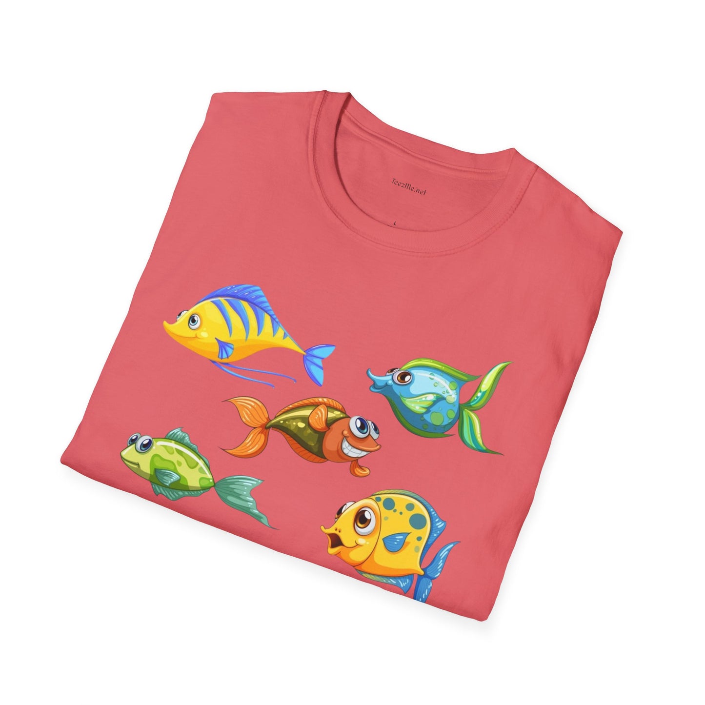 Fish (illustration) - Unisex Softstyle T-Shirt 100% Cotton Graphic