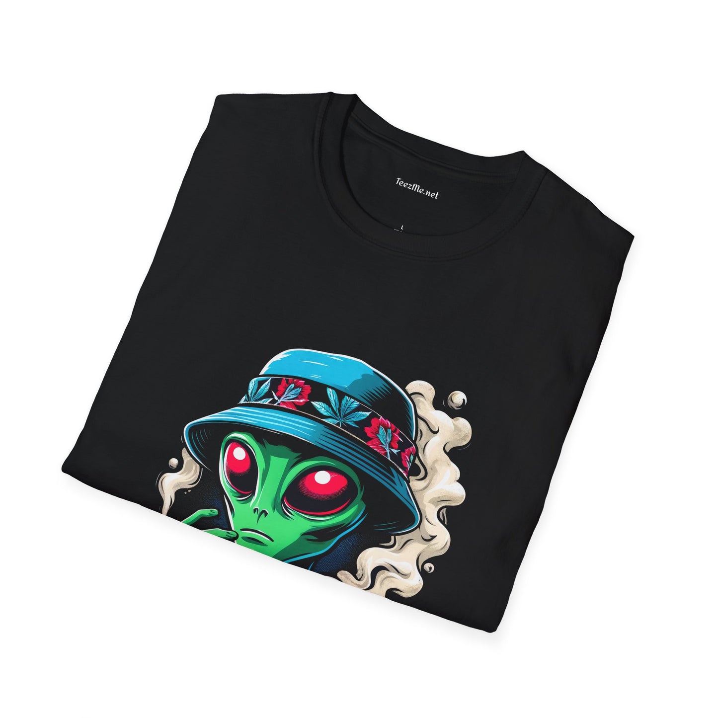 Alien Weed Unisex Softstyle T-Shirt 100% Cotton Graphic