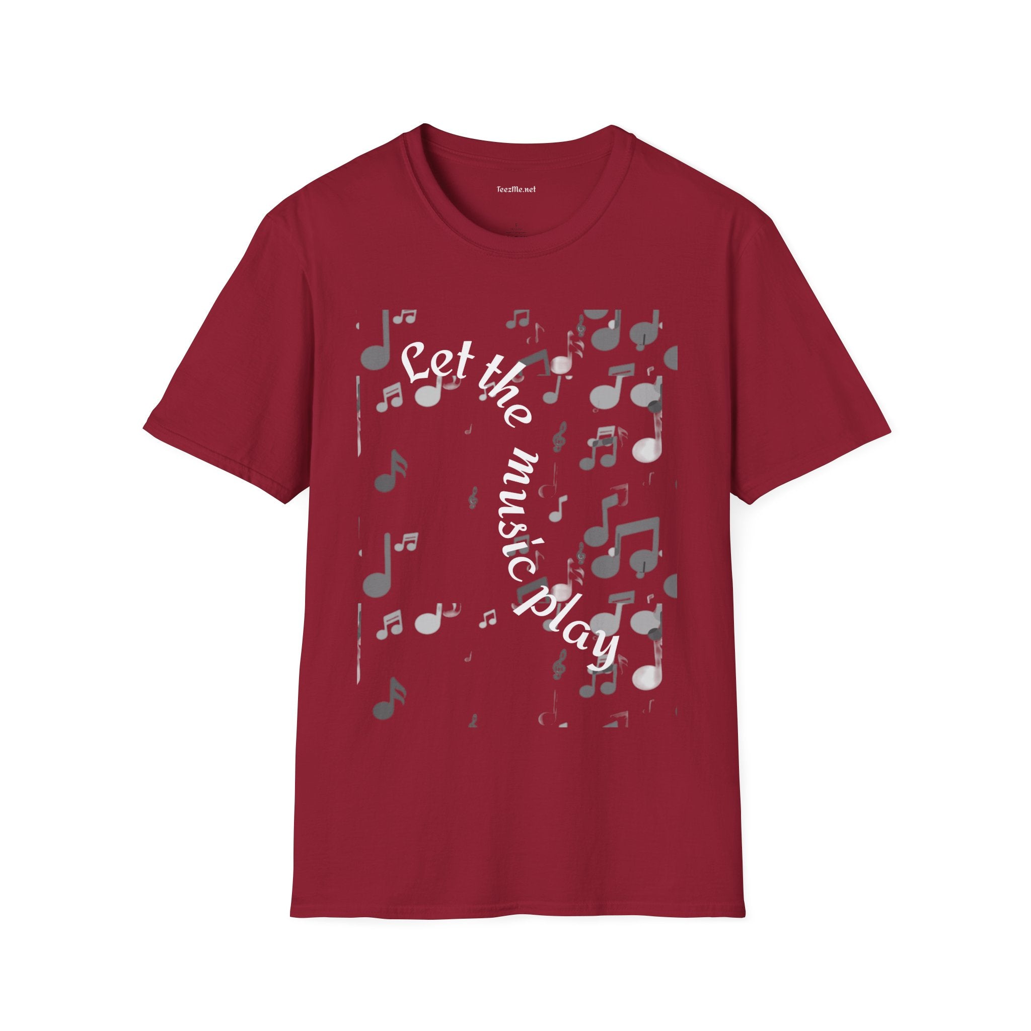 Let the music play - Unisex Sofy-Style Cotton Tee 100% Cotton