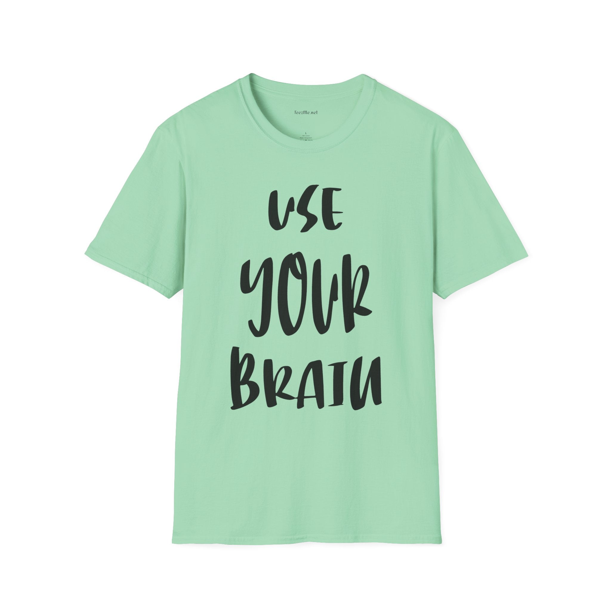 Use Your Brain Unisex Soft Style T-Shirt 100% Cotton Graphic