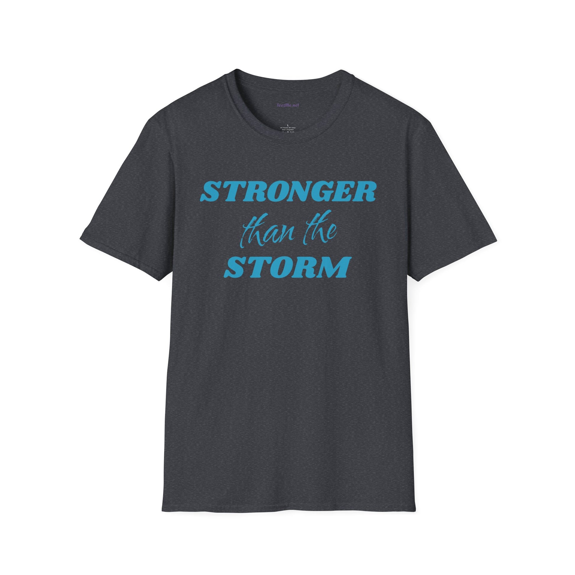 Stronger than the Storm Ovarian Cancer Unisex Softstyle T-Shirt 100% Cotton Graphic