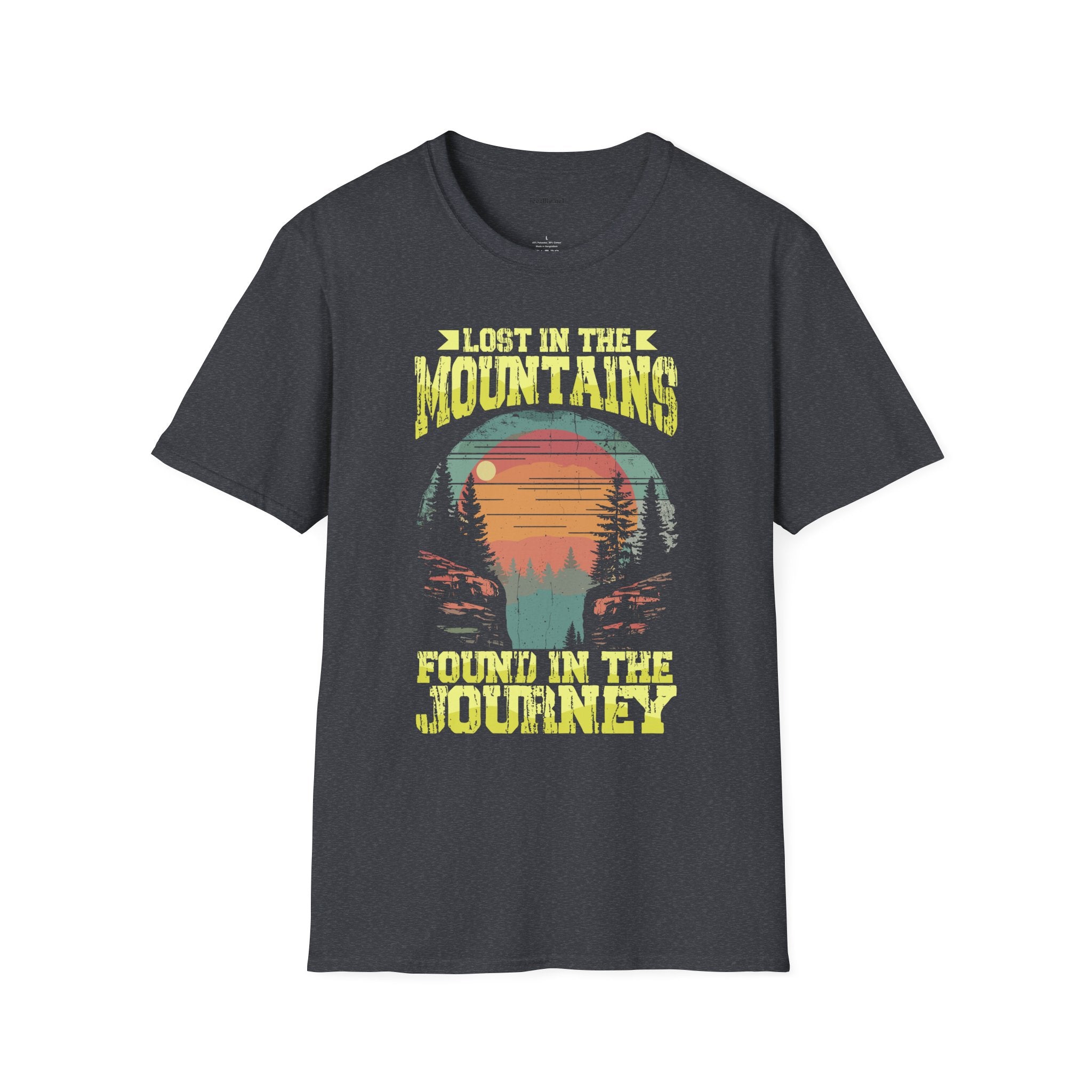 Lost in the Mountain - Unisex Softstyle T-Shirt 100% Cotton Graphic