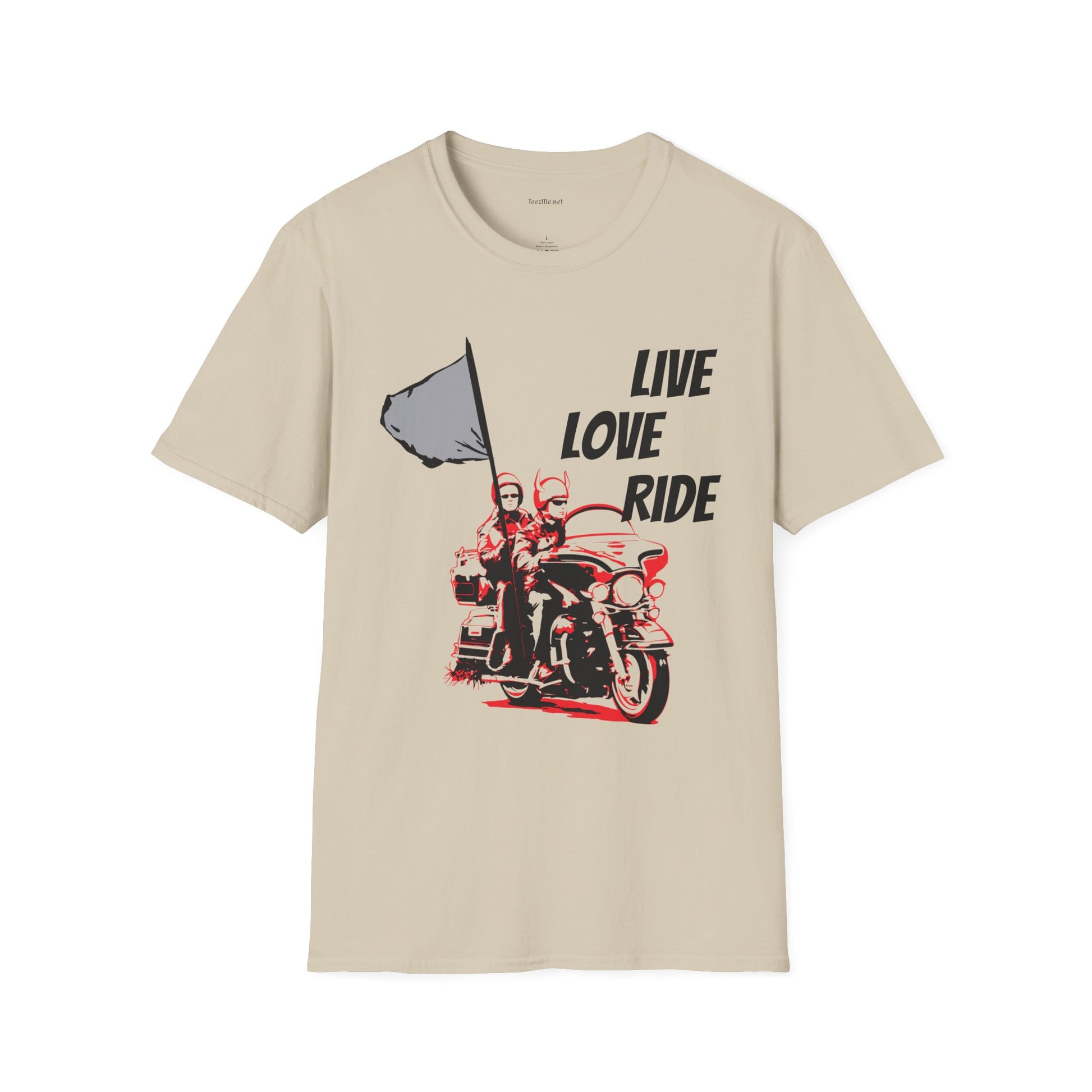 Live Love Ride - Unisex Softstyle T-Shirt 100% Cotton Graphic Motorcycle Harley