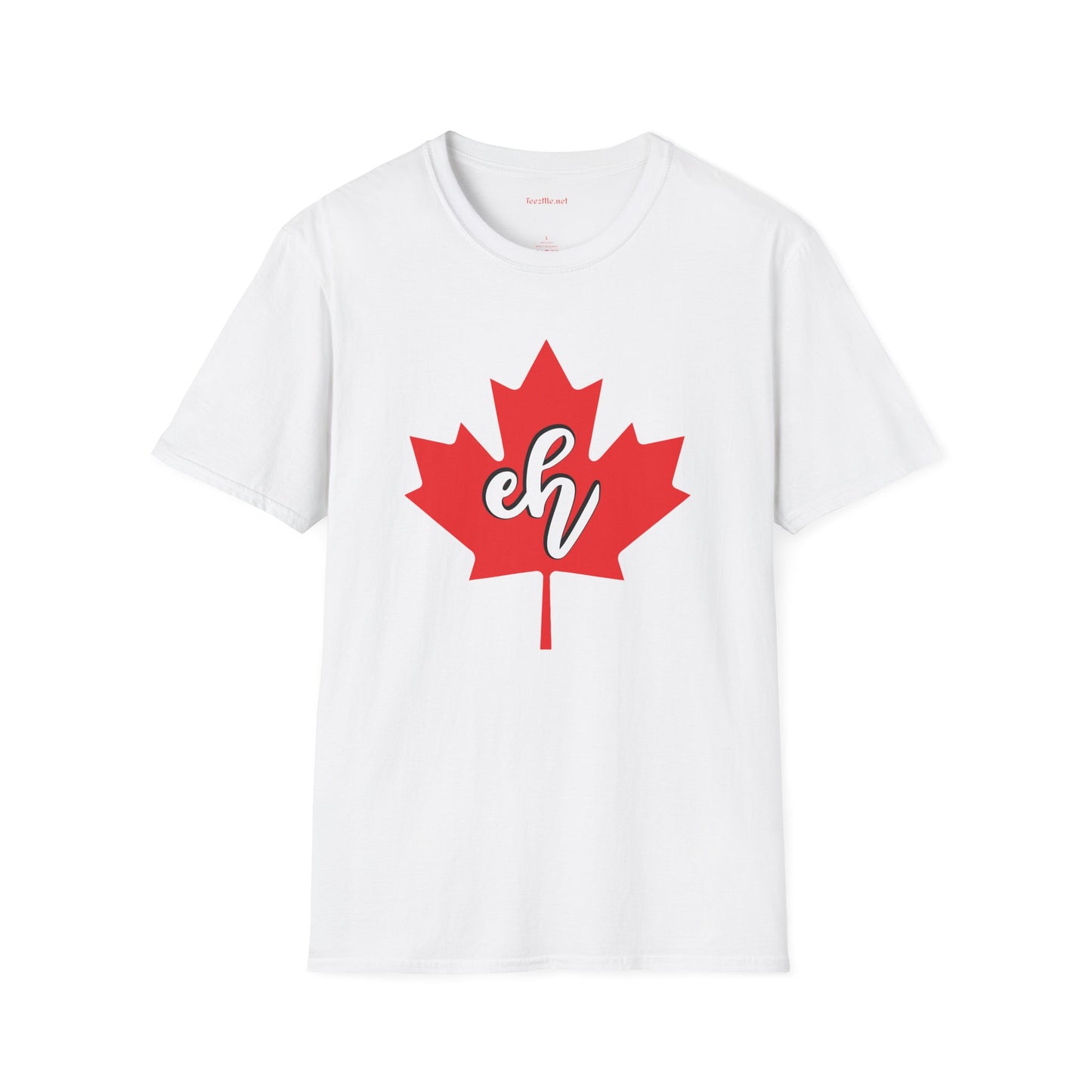 Eh (red maple leaf) 01 Unisex Softstyle T-Shirt 100% Cotton Graphic