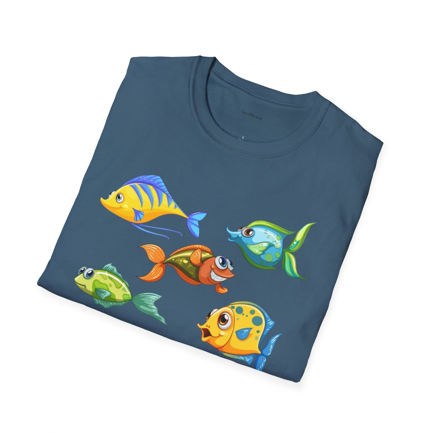 Fish (illustration) - Unisex Softstyle T-Shirt 100% Cotton Graphic