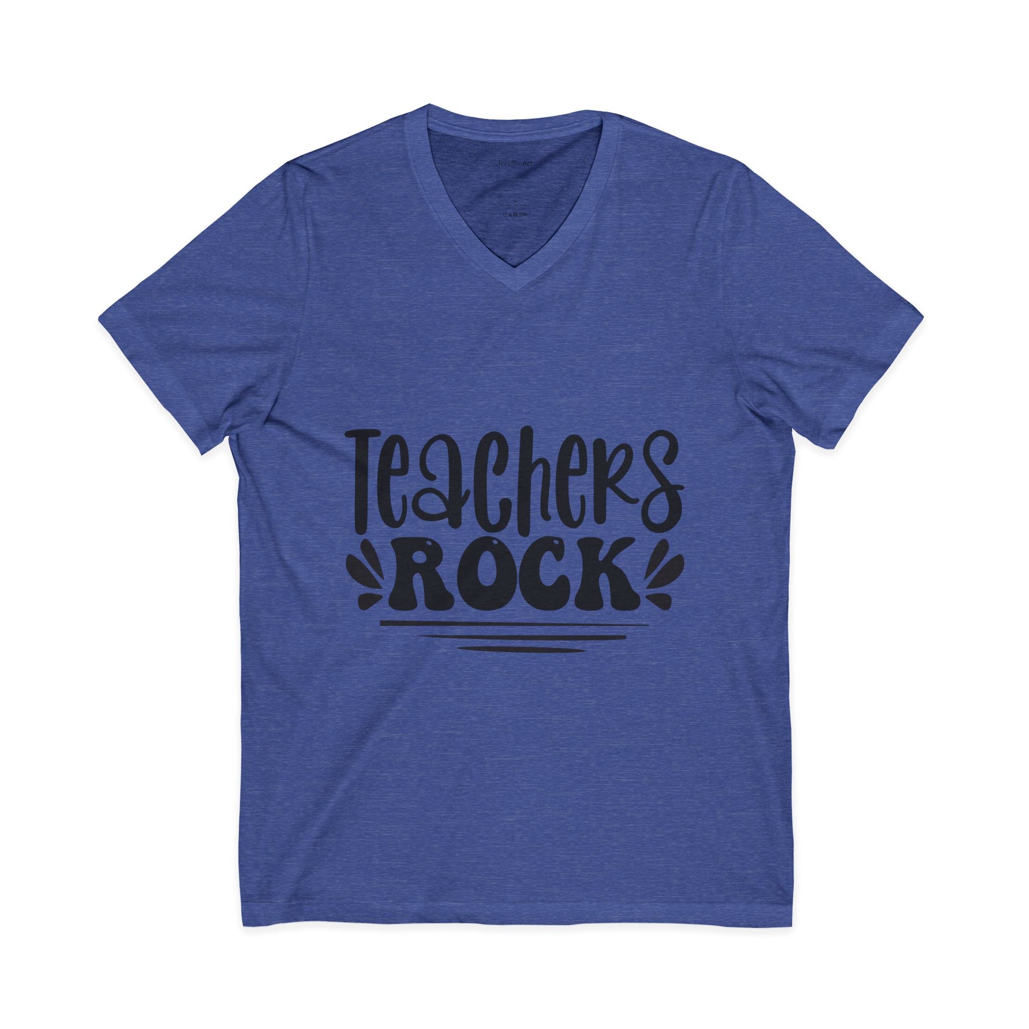 Teacher's Rock Unisex Jersey Short Sleeve V-Neck Tee