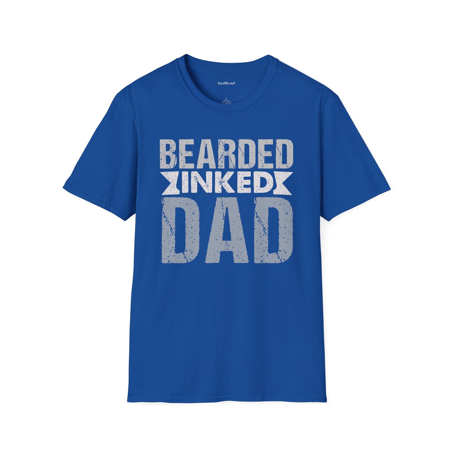 Bearded Inked Dad Unisex Style T-Shirt 100% Cotton Graphic