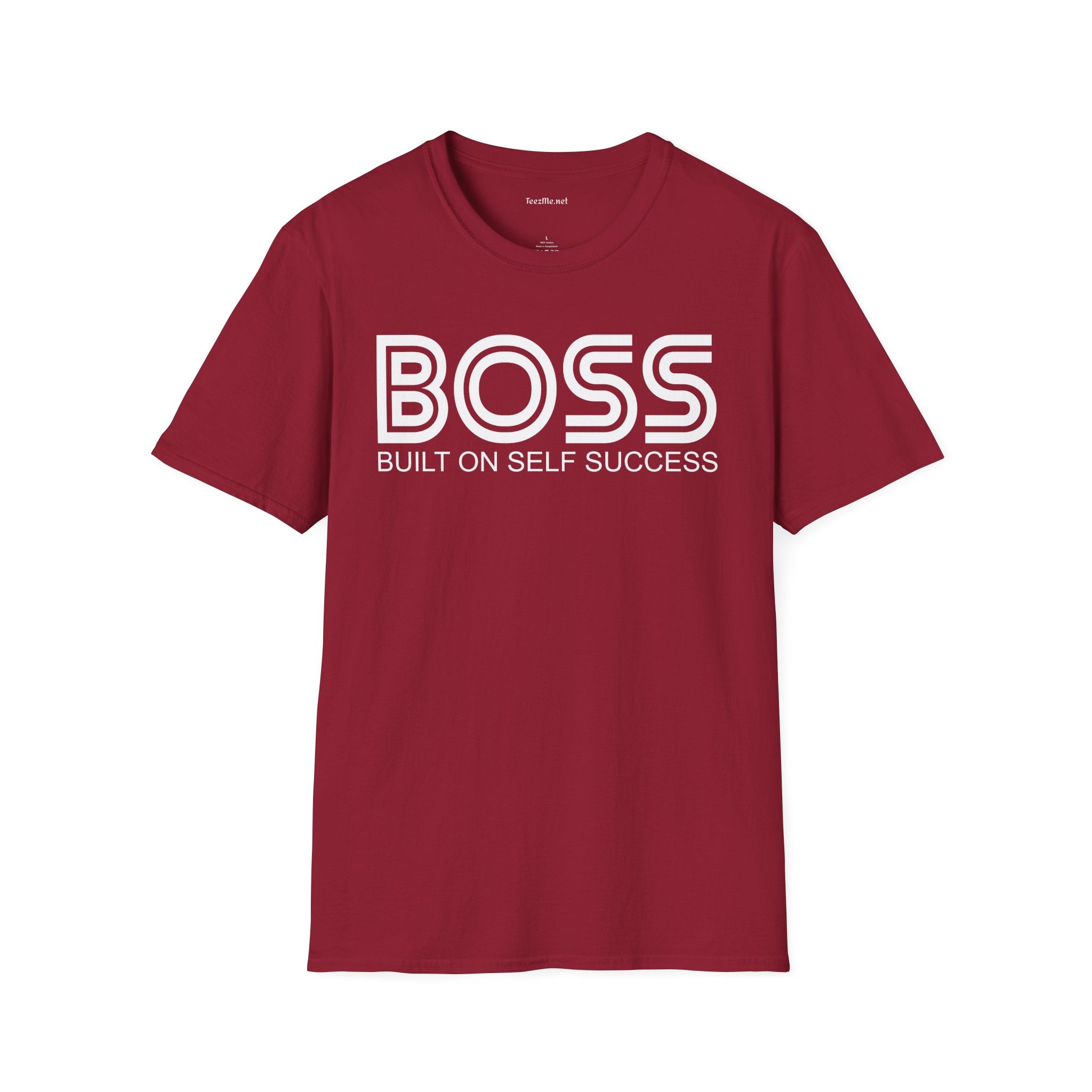 BOSS Built On Self Success Unisex Softstyle T-Shirt 100% Cotton Graphic