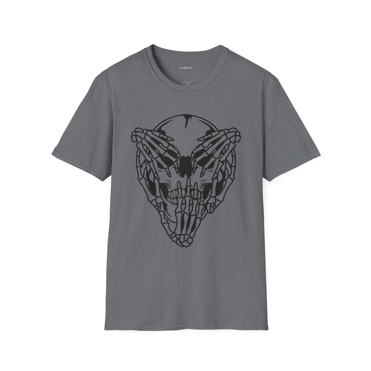 Hear Speak See No Evil Skull Unisex Softstyle T-Shirt 100% Cotton Graphic