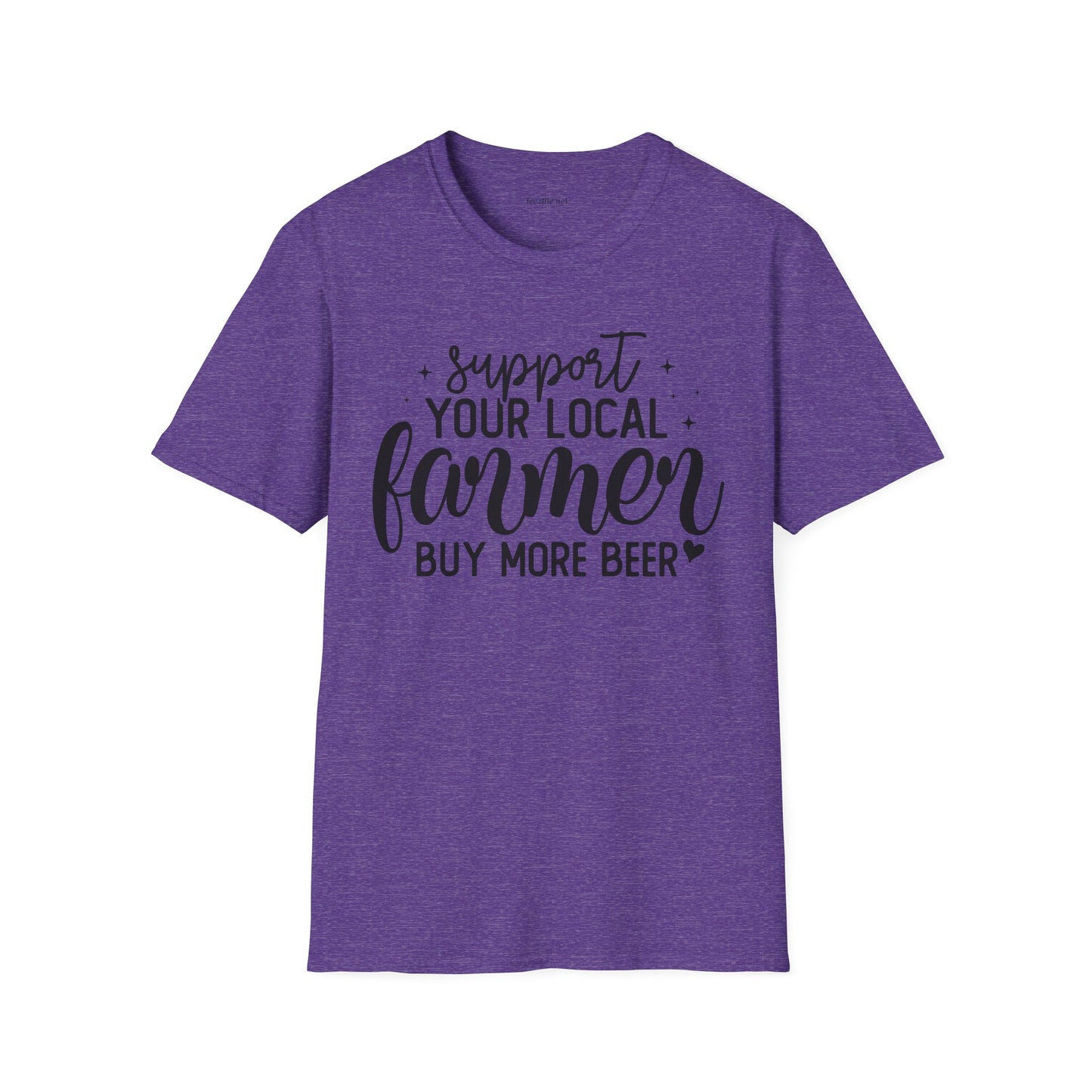 Support Your Local Farmer Buy Beer Unisex Soft Style T-Shirt 100% Cotton Graphic