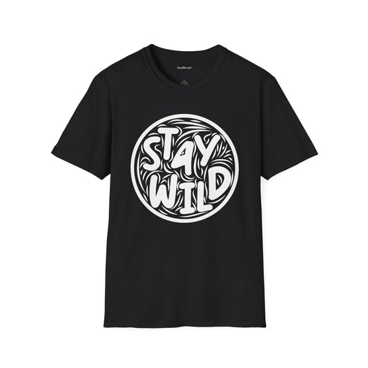 Stay Wild Retro Unisex Softstyle T-Shirt 100% Cotton