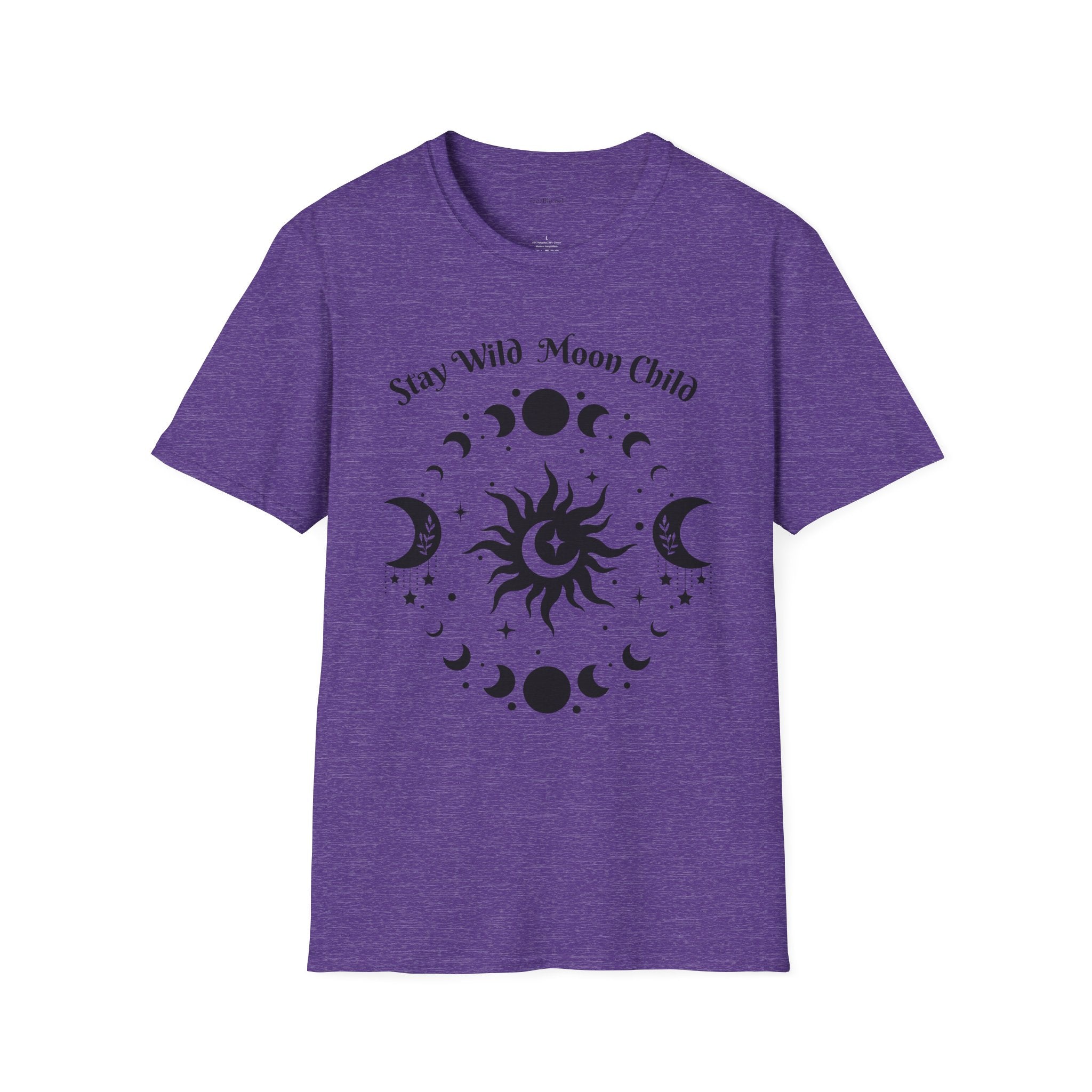 Stay Wild Moon Child - Unisex Softstyle T-Shirt 100% Cotton Graphic