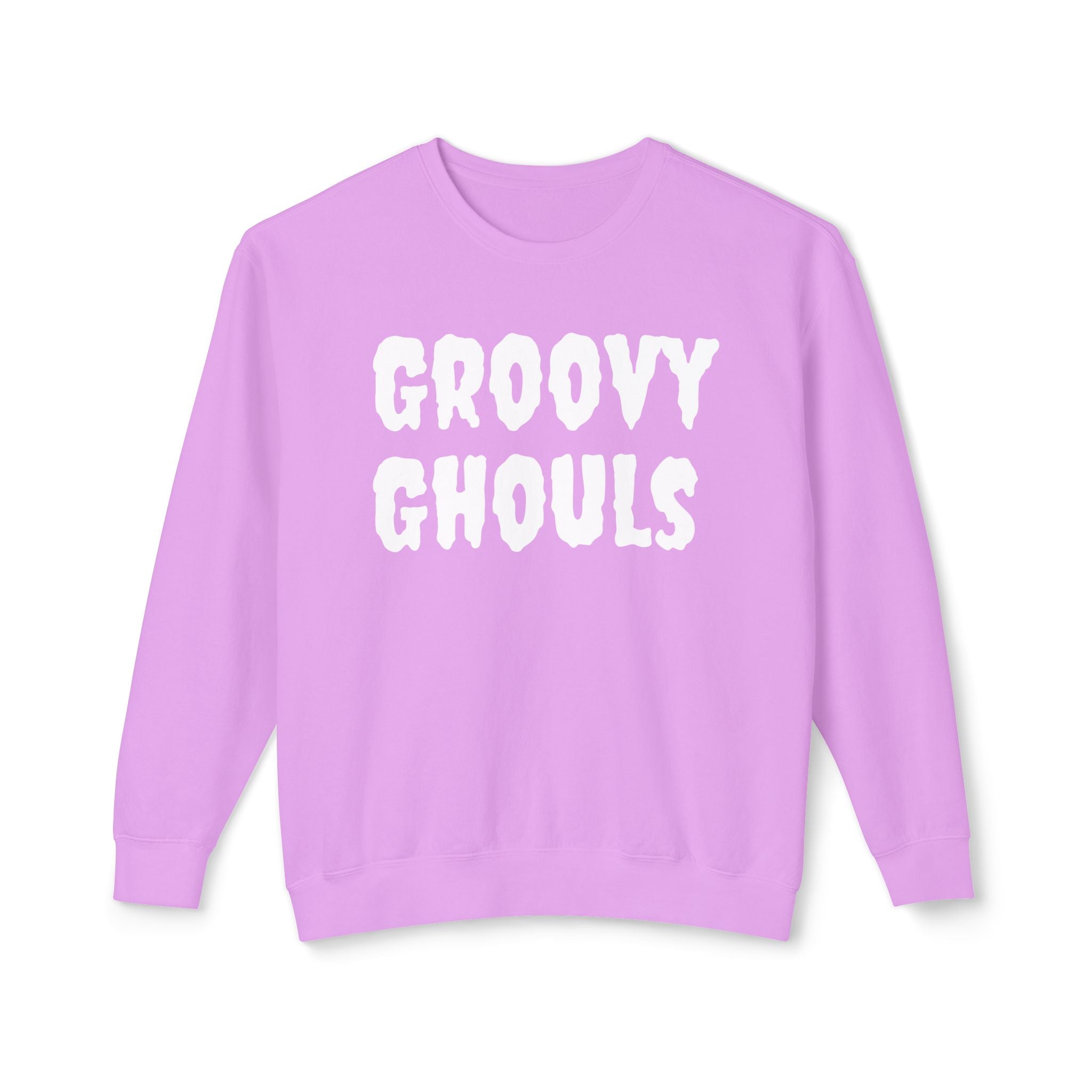 Groovy Ghouls - Unisex Lightweight Crewneck Sweatshirt