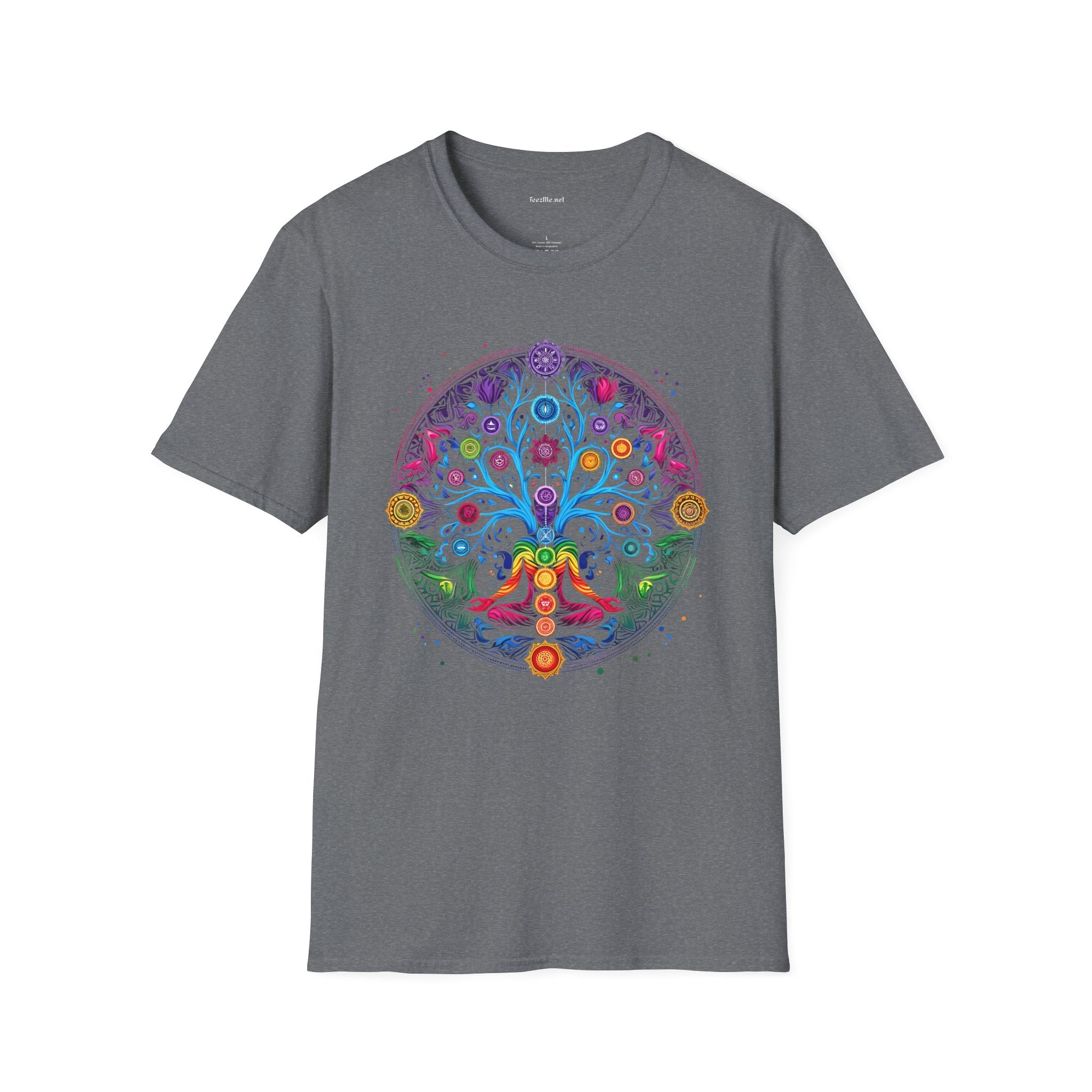 Chakra with Moon  Unisex Softstyle T-Shirt 100% Cotton Graphic