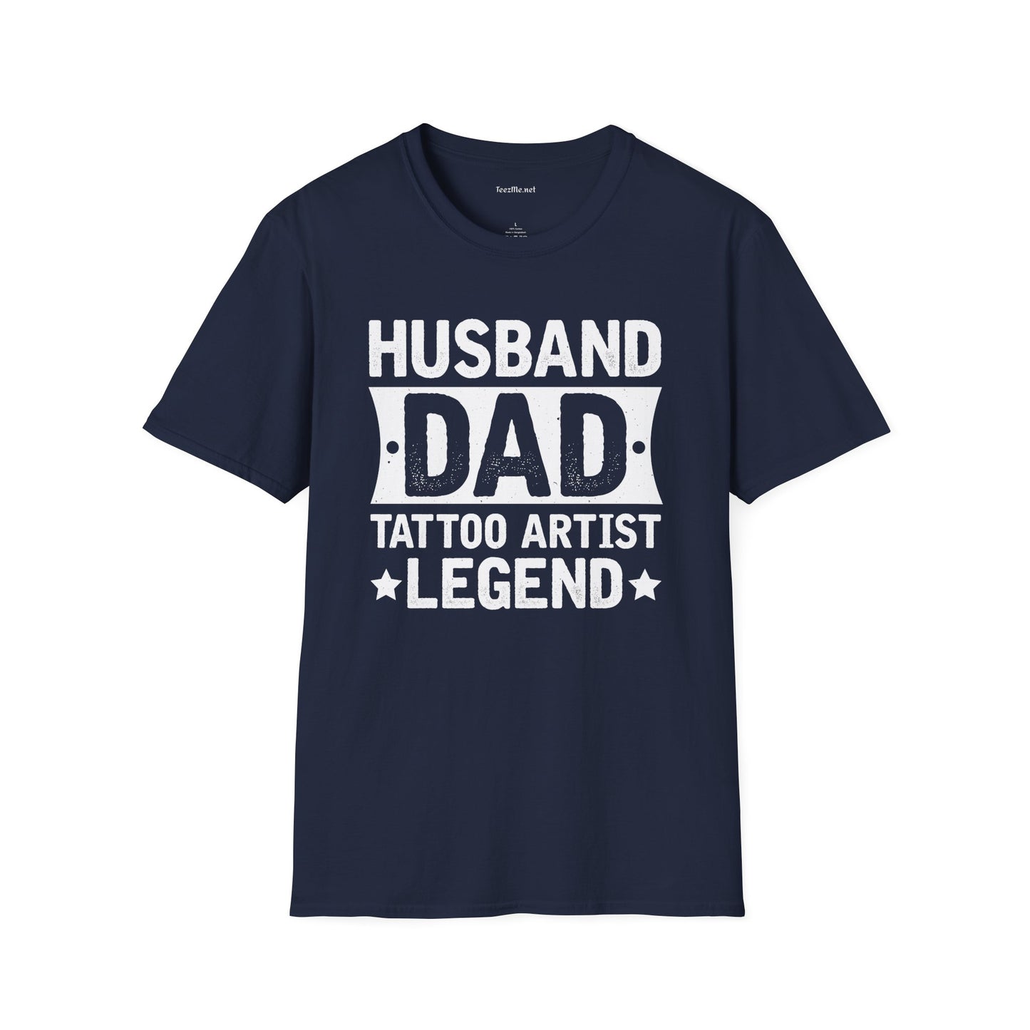 Husband DAD Tattoo Artist Unisex Soft Style T-Shirt 100% Cotton Graphic