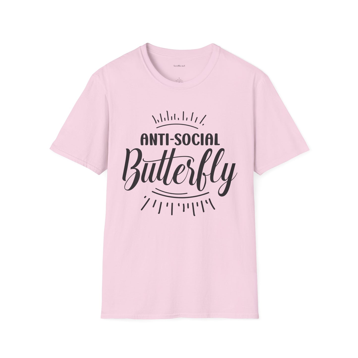 Anti-social Butterfly - Unisex Softstyle T-Shirt 100% Cotton Graphic