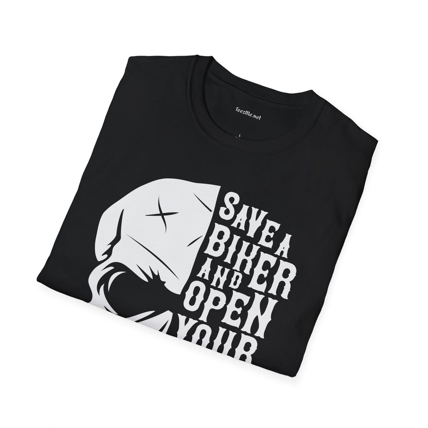 Save a Biker Unisex Softstyle T-Shirt 100% Cotton Graphic